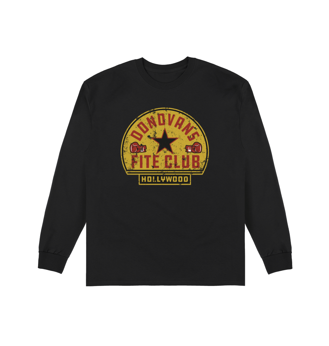 Black Printed Long Sleeve T Shirt Front
