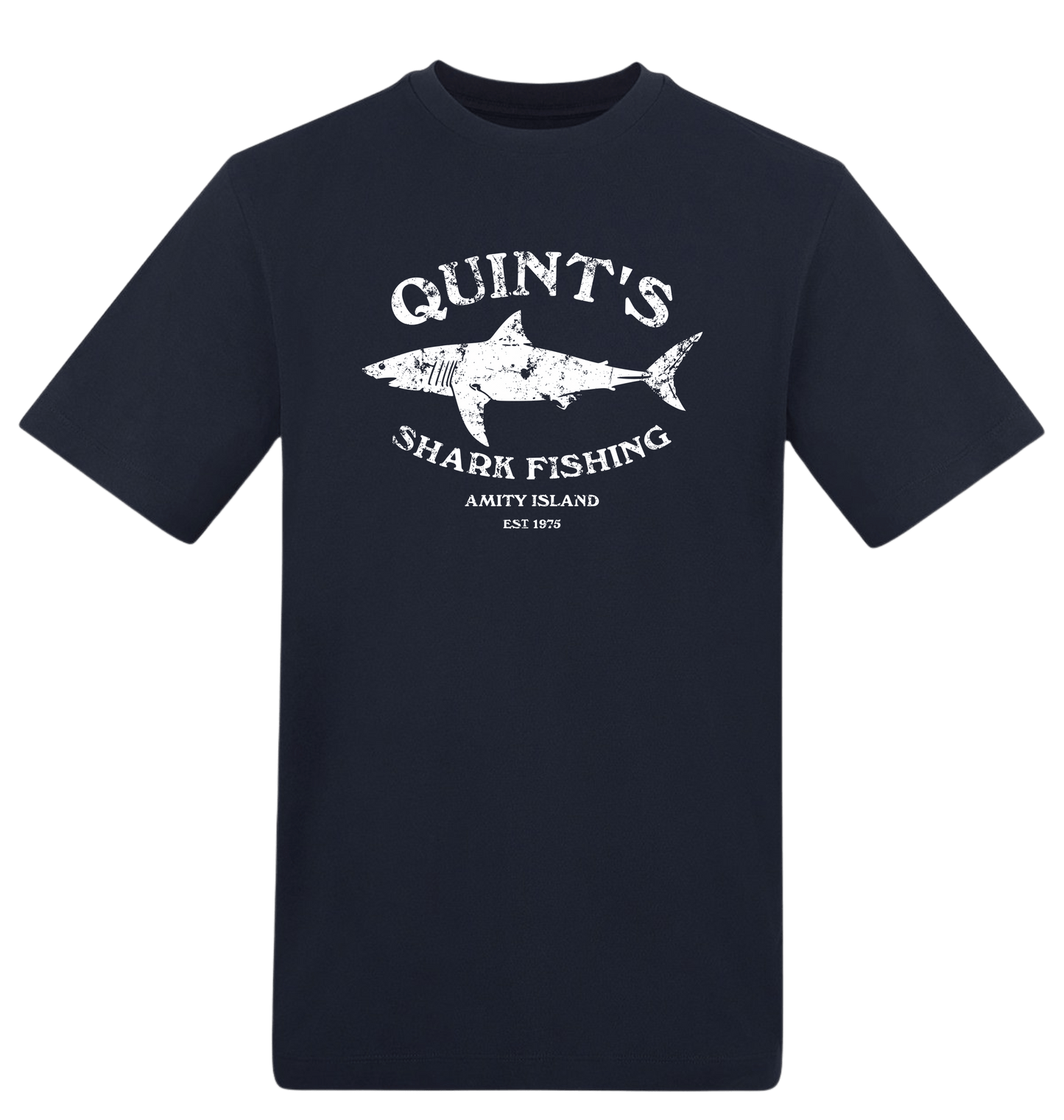 New French Navy Printed T-shirt Front