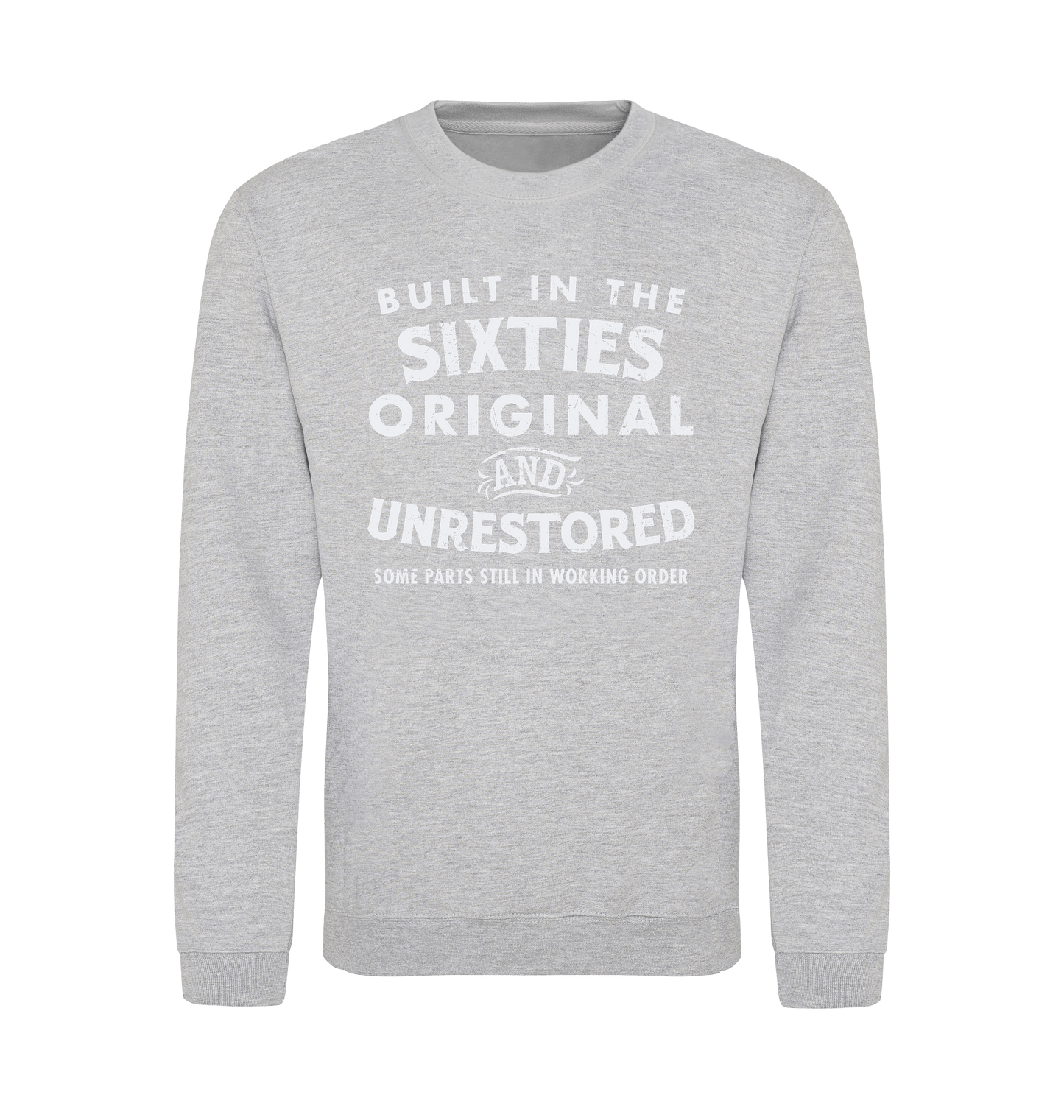 Heather Grey Printed Sweater Front