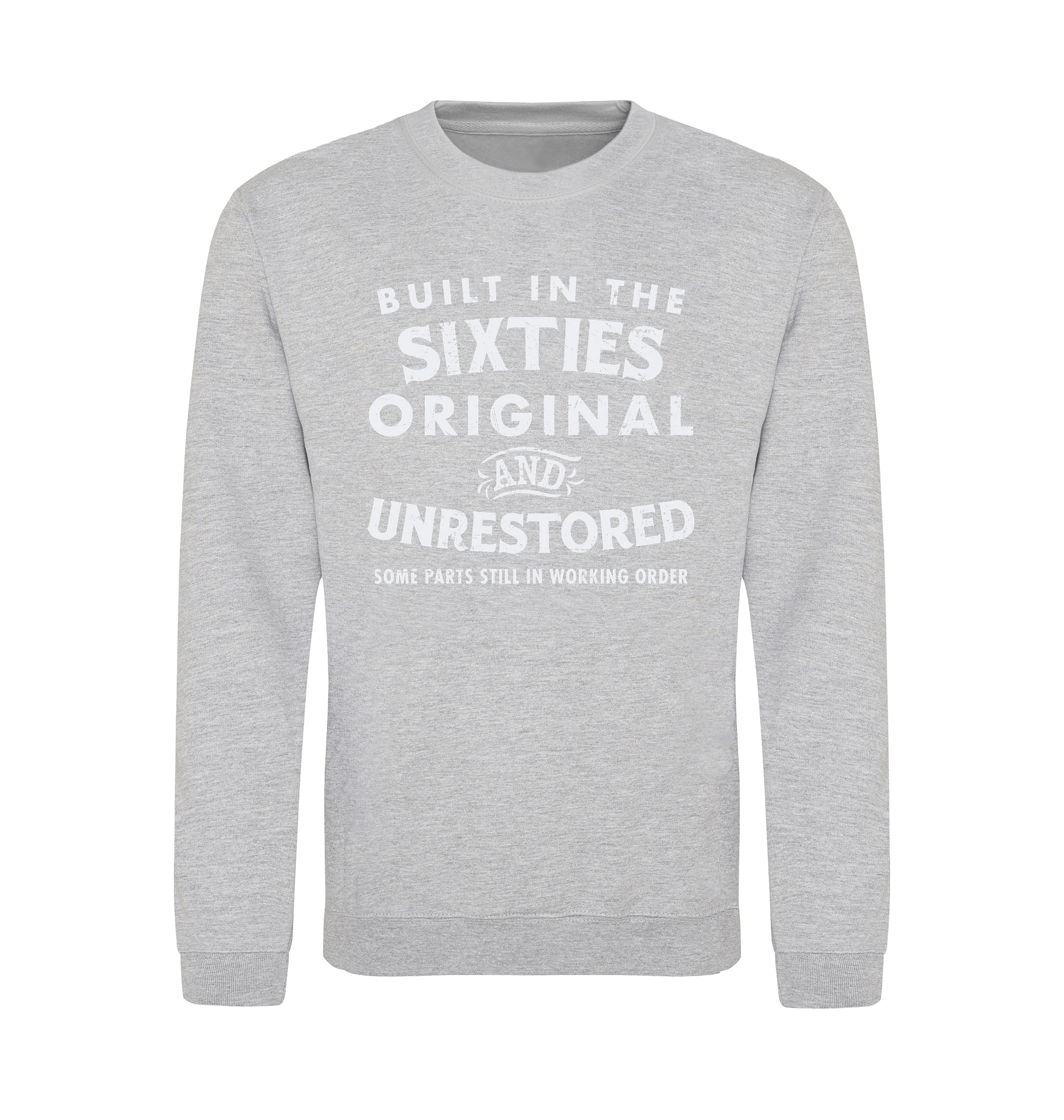 Heather Grey Printed Sweater Front