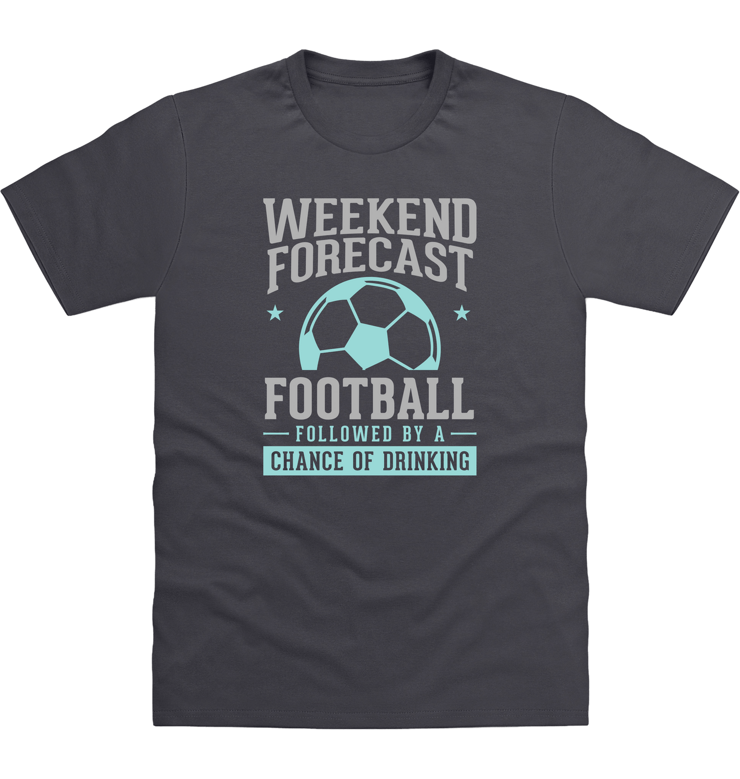 Solid Charcoal Printed T-shirt Front