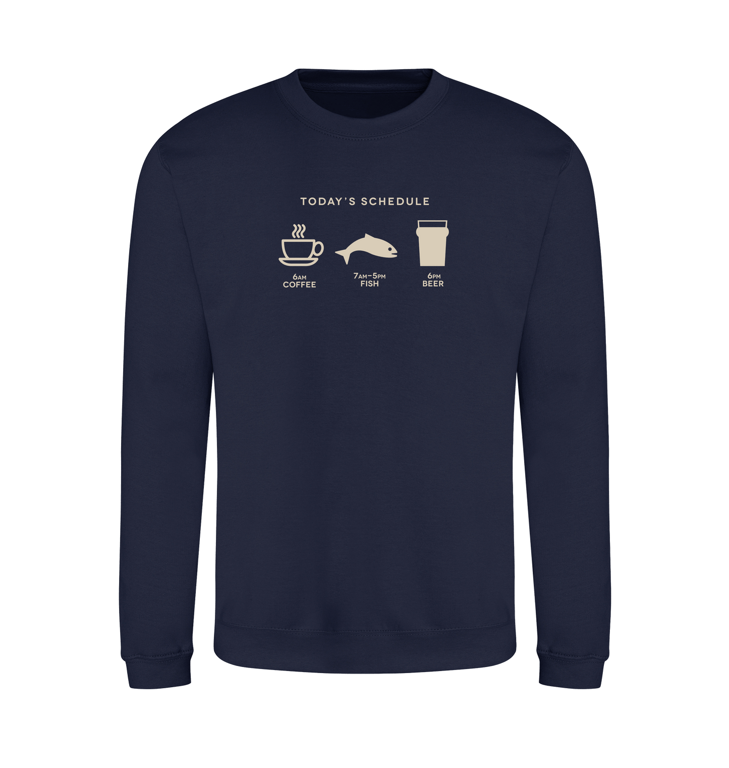 Oxford Navy Printed Sweater Front
