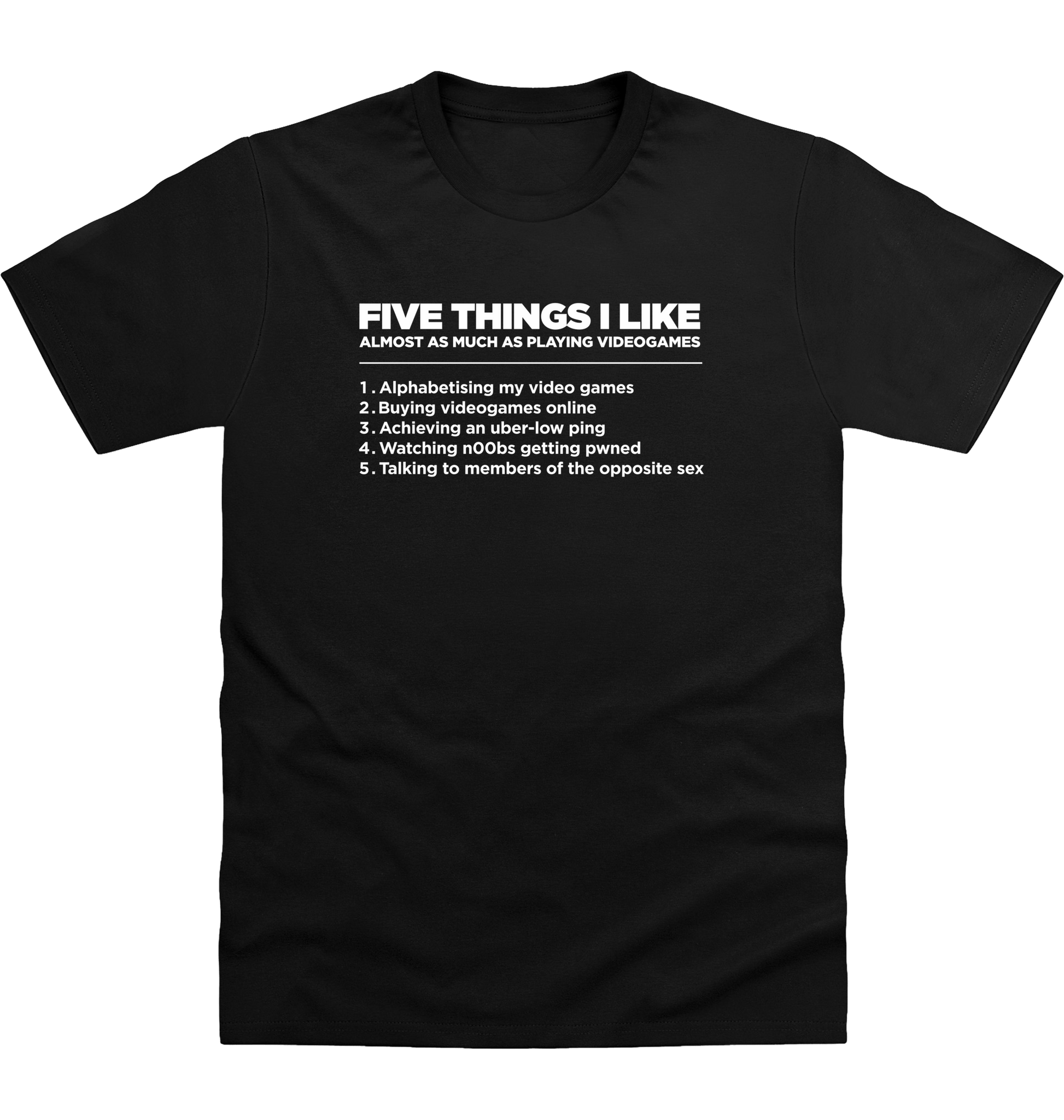 Deep Black Printed T-shirt Front