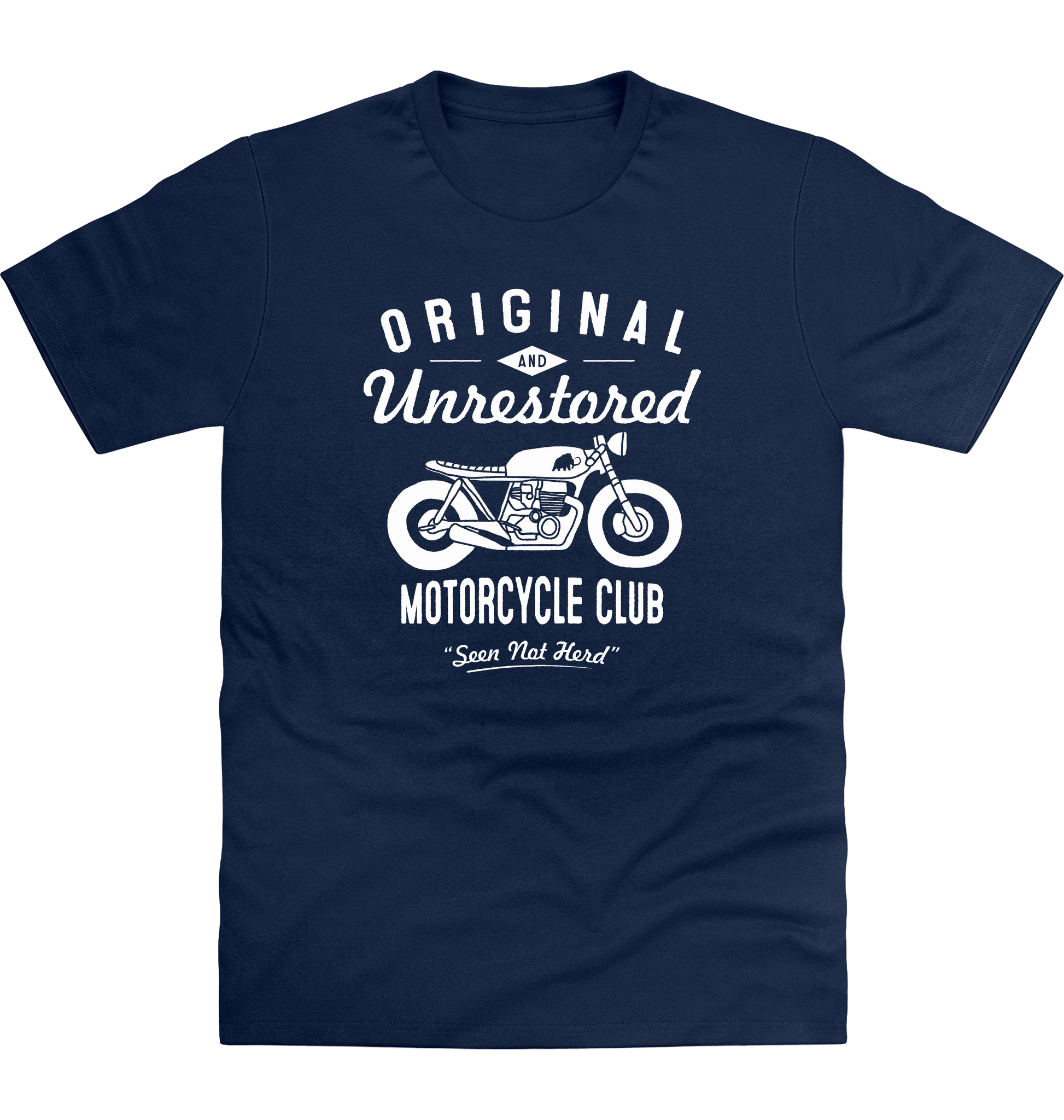 New French Navy Printed T-shirt Front