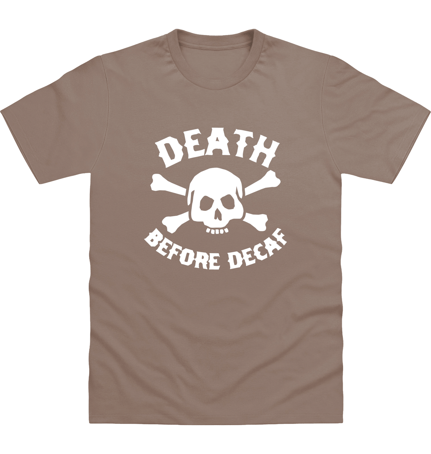 Mocha Brown Printed T-shirt Front