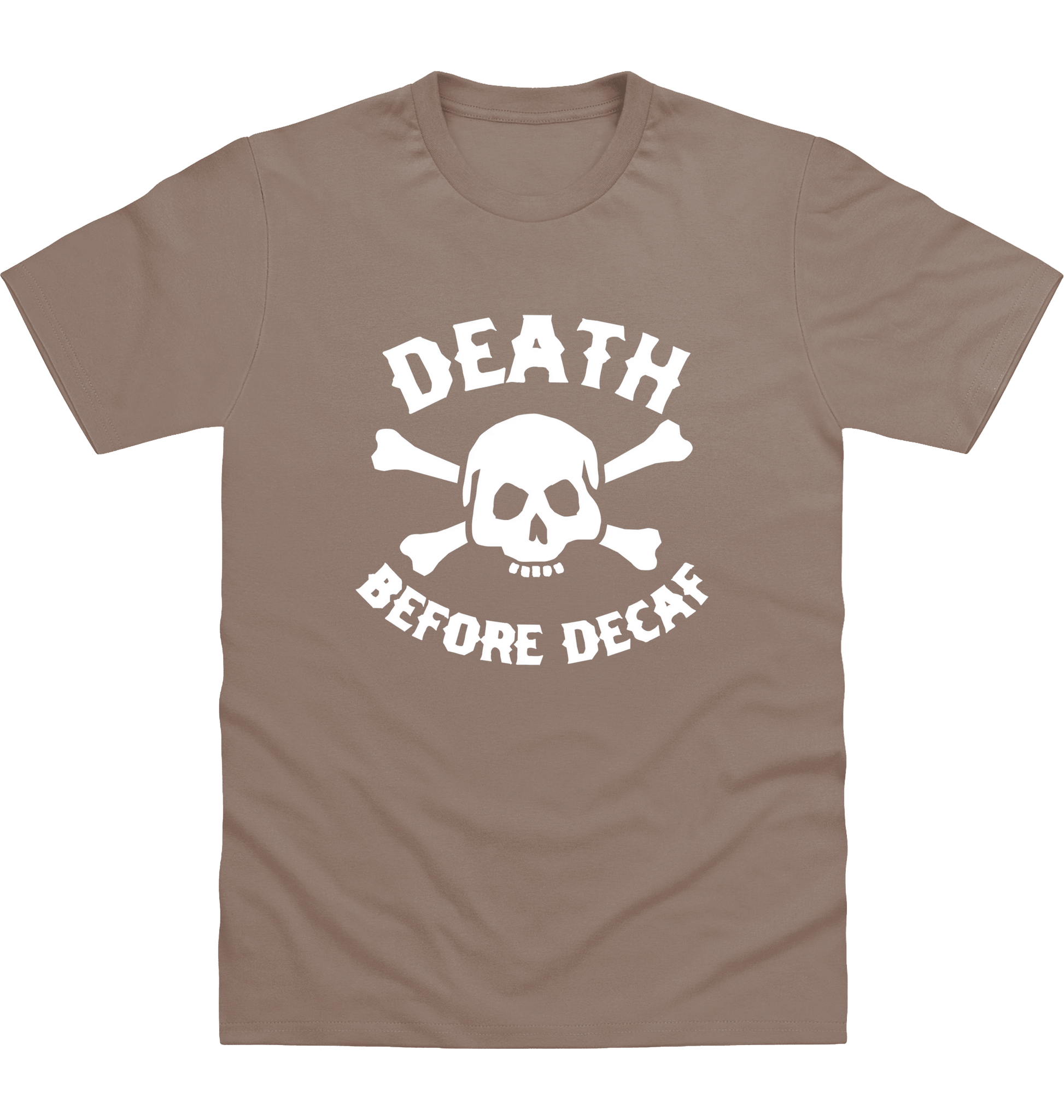 Mocha Brown Printed T-shirt Front