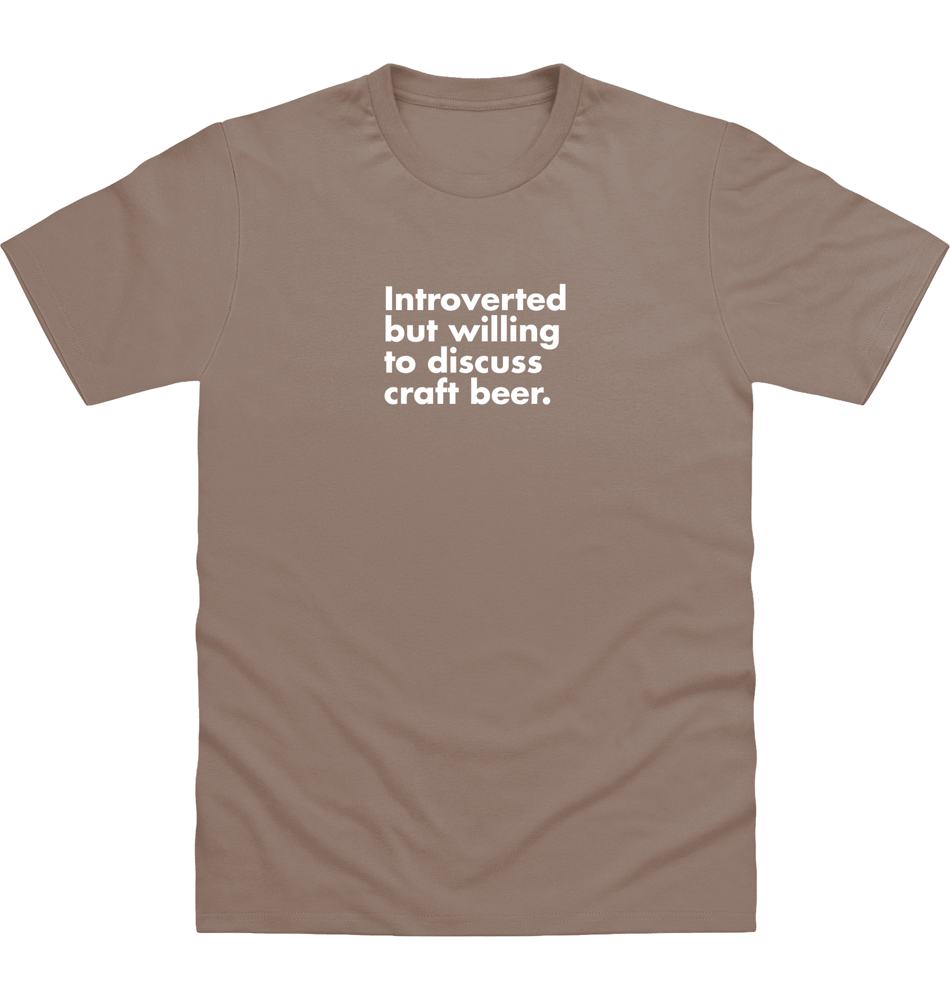 Mocha Brown Printed T-shirt Front