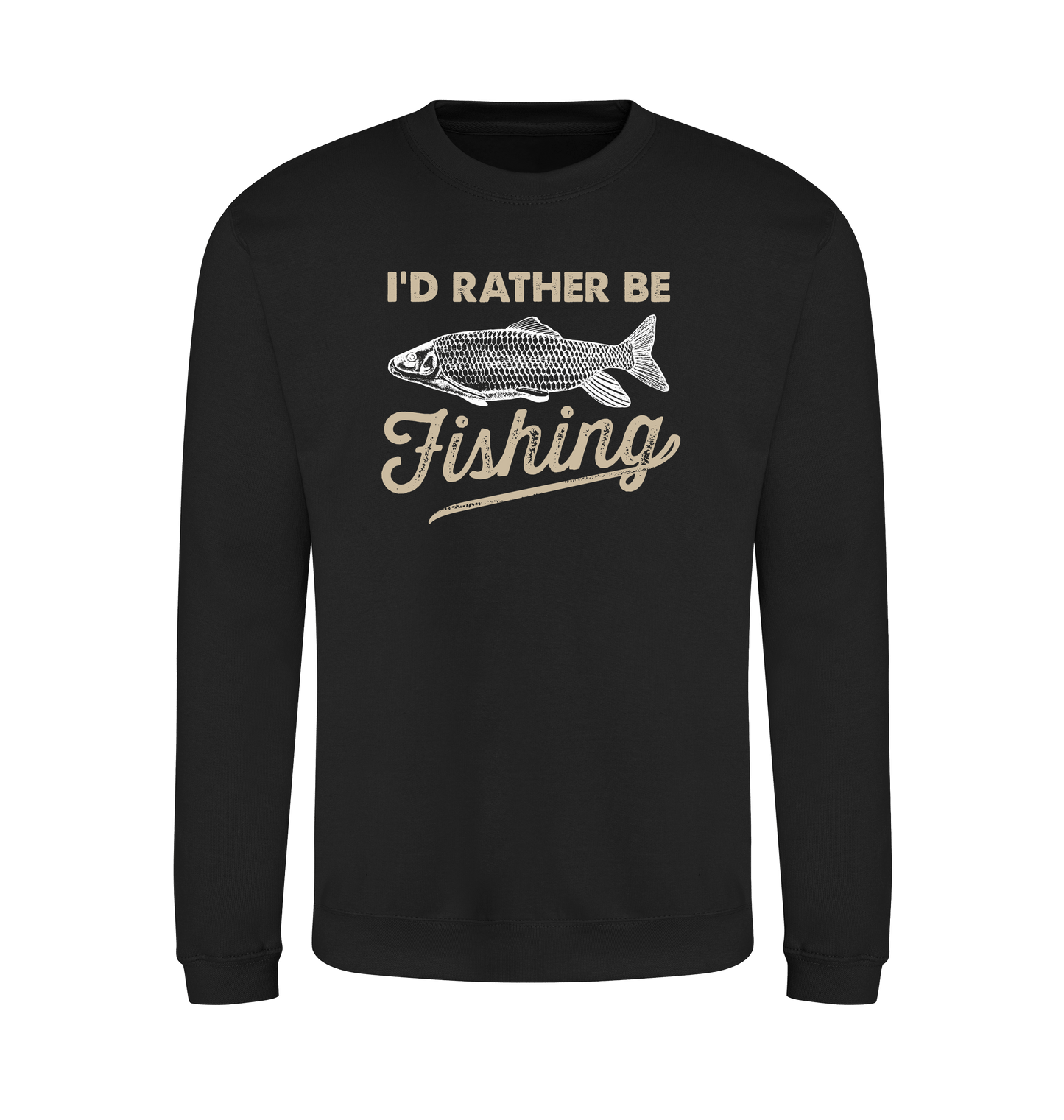Jet Black Printed Sweater Front