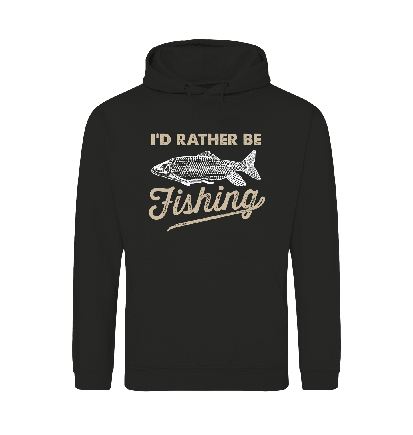 Jet Black Printed Hoody Front