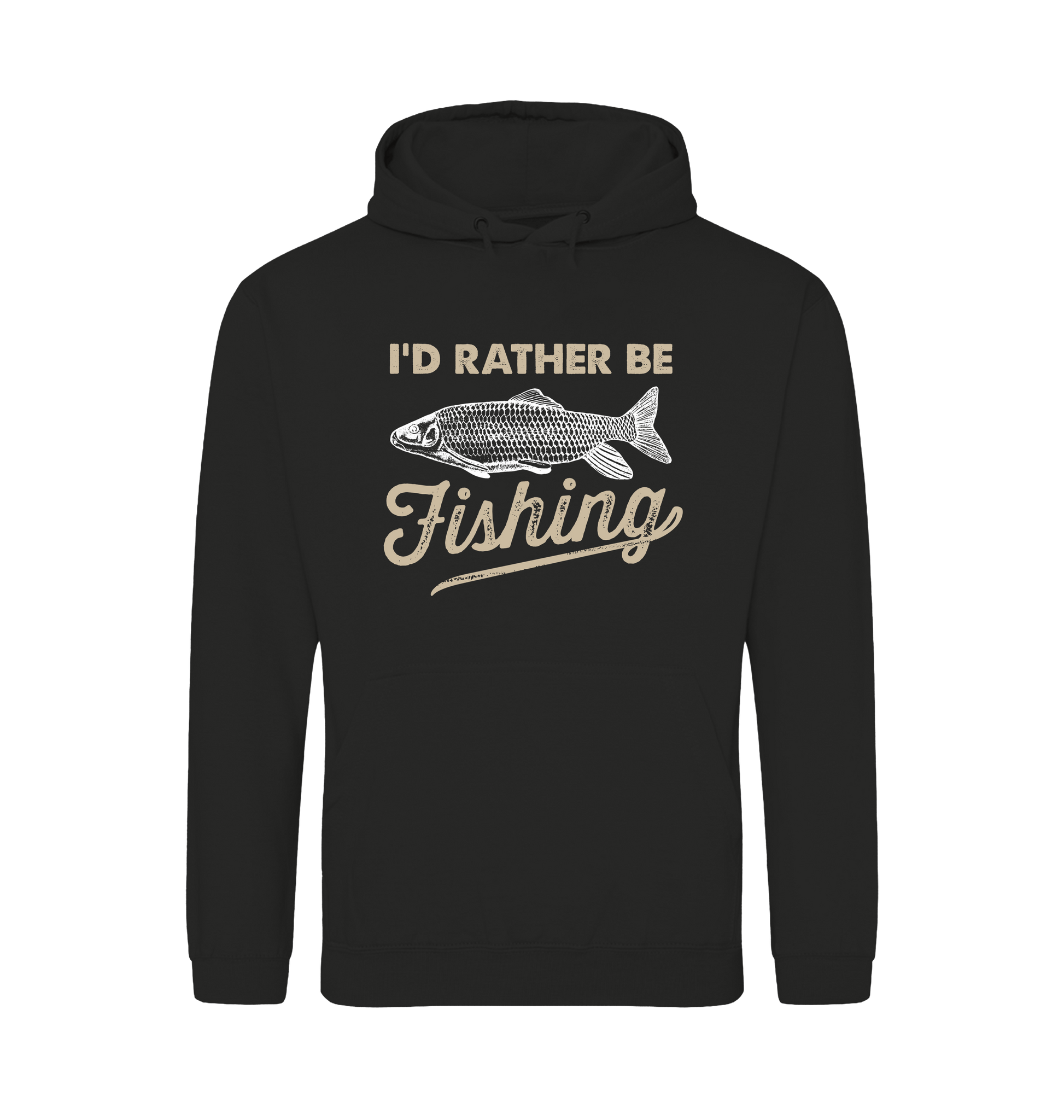 Jet Black Printed Hoody Front
