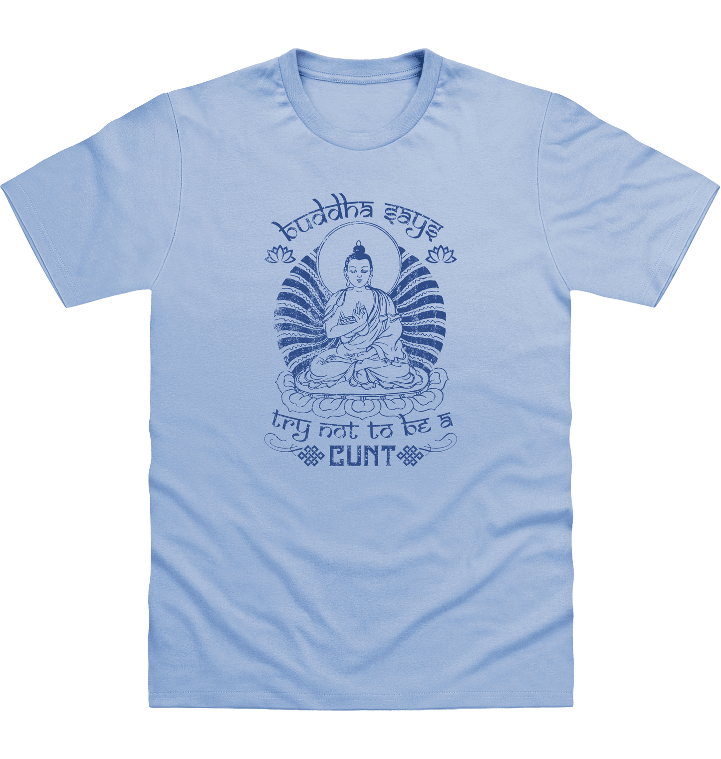 Sky Blue Printed T-shirt Front
