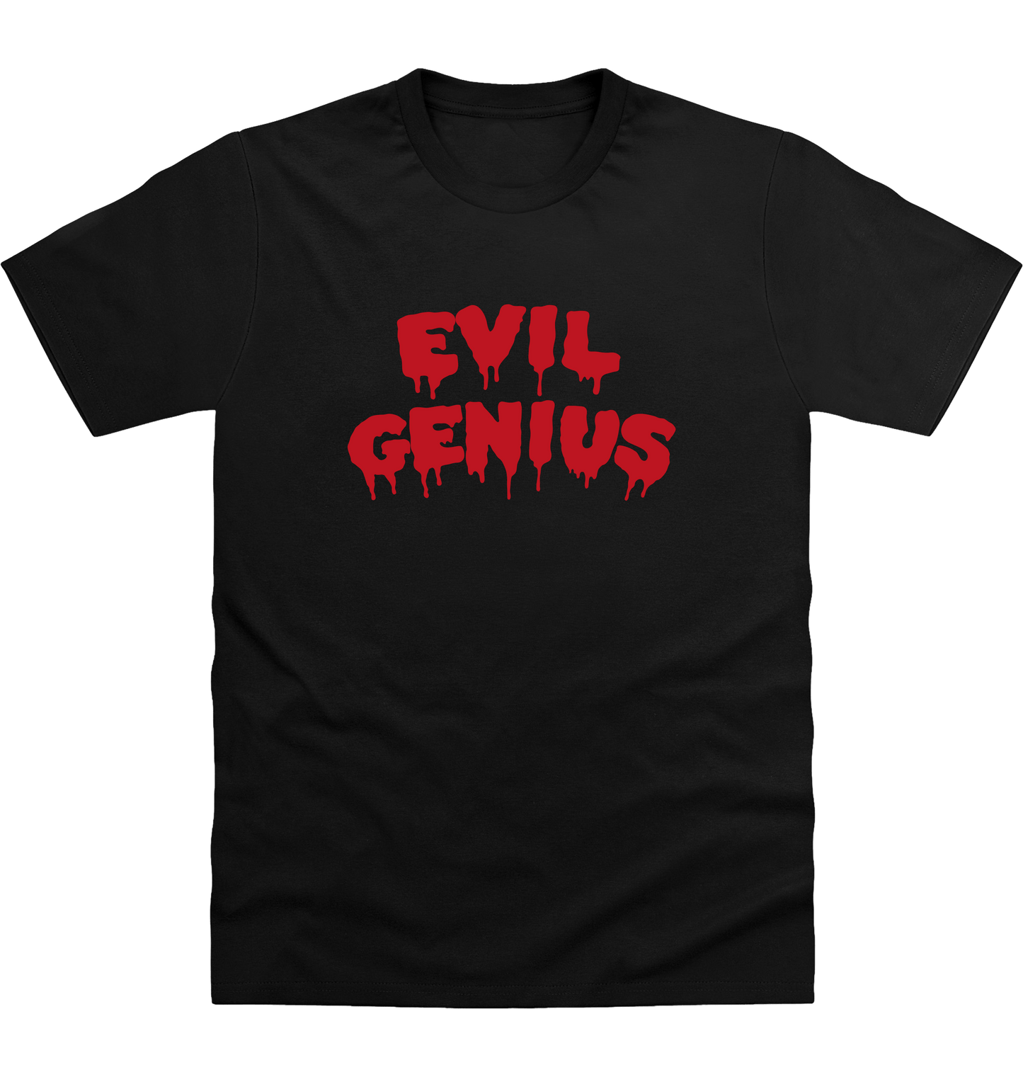 Deep Black Printed T-shirt Front