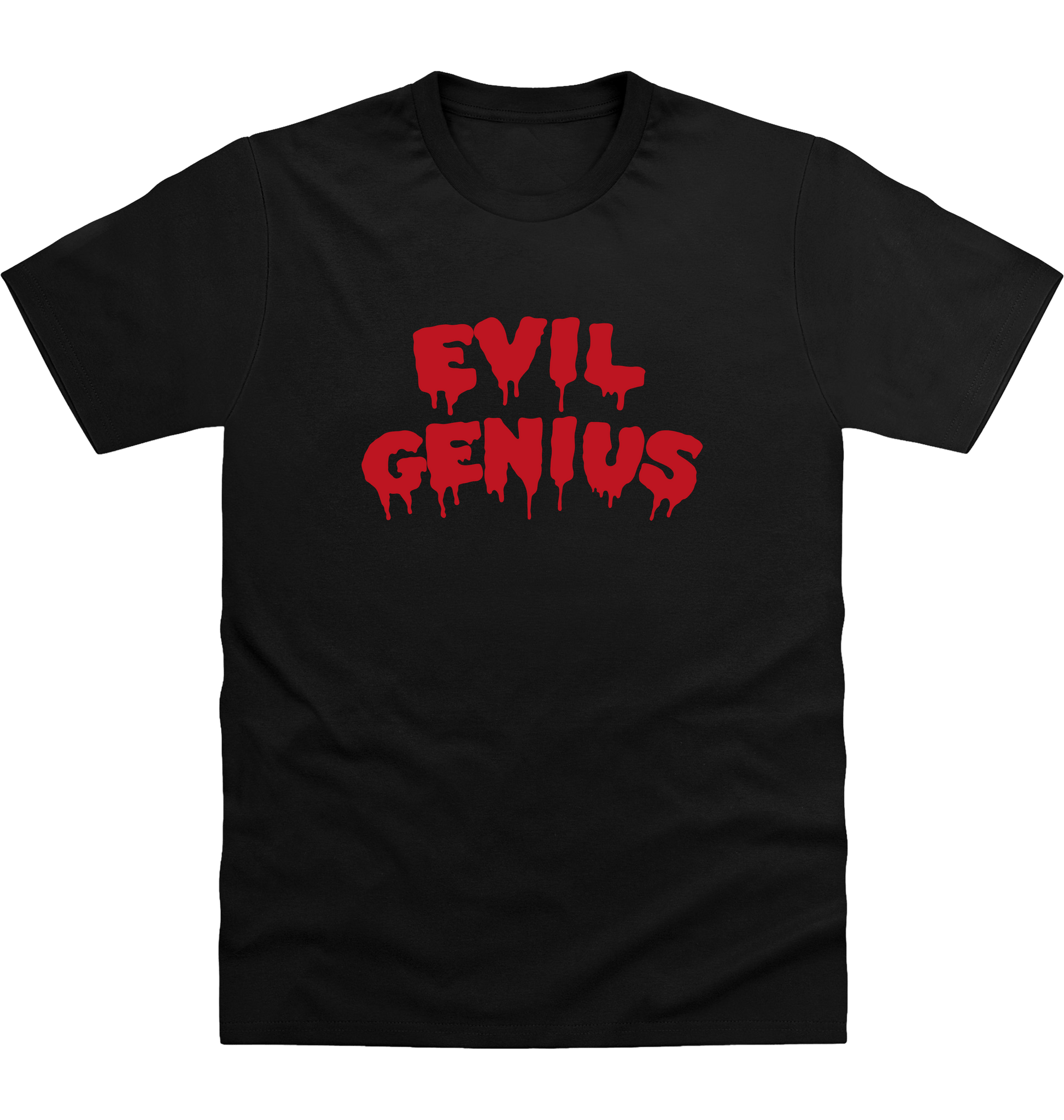 Deep Black Printed T-shirt Front