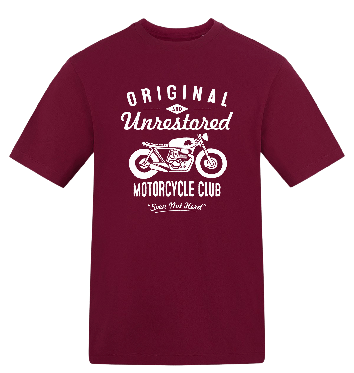 Burgundy Printed T-shirt Front