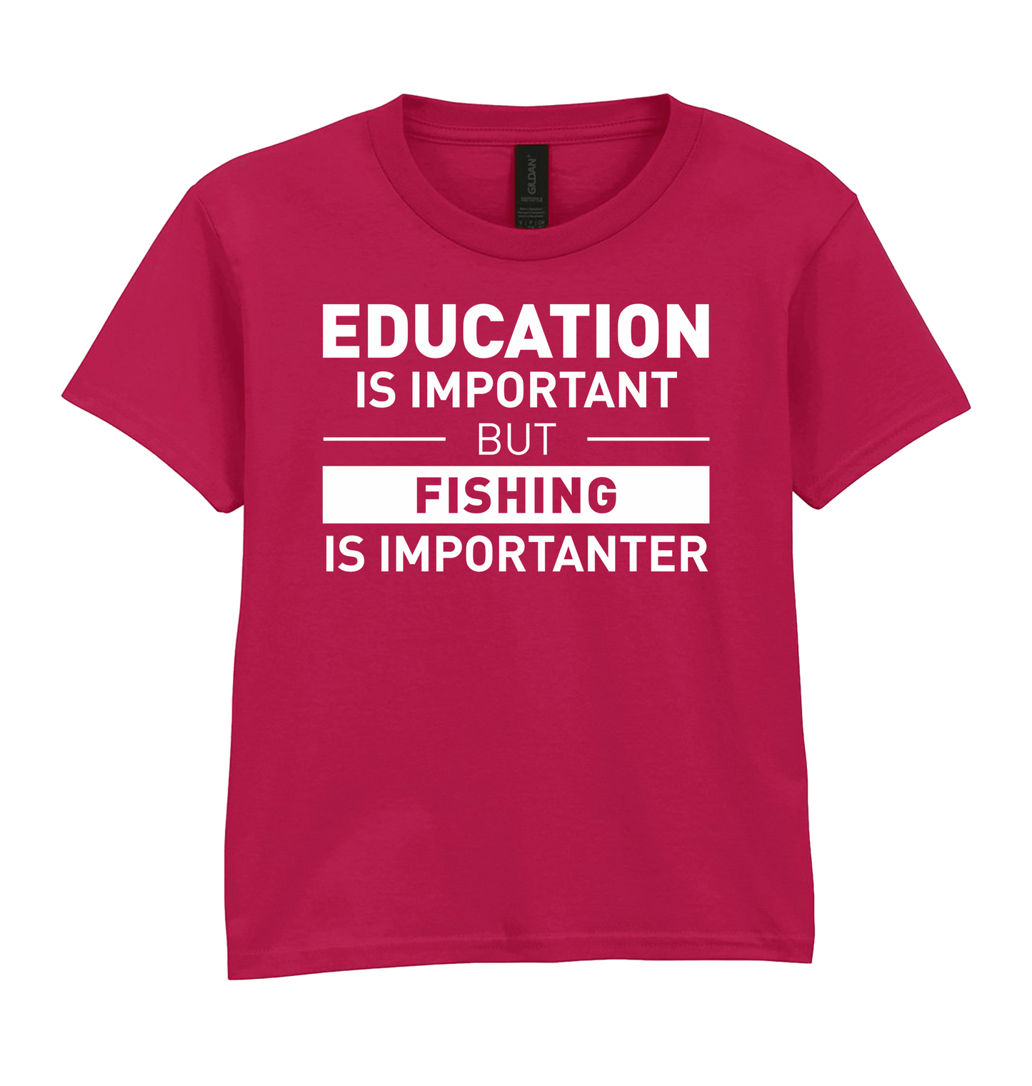 Cardinal Red Printed Kids T-Shirt Front