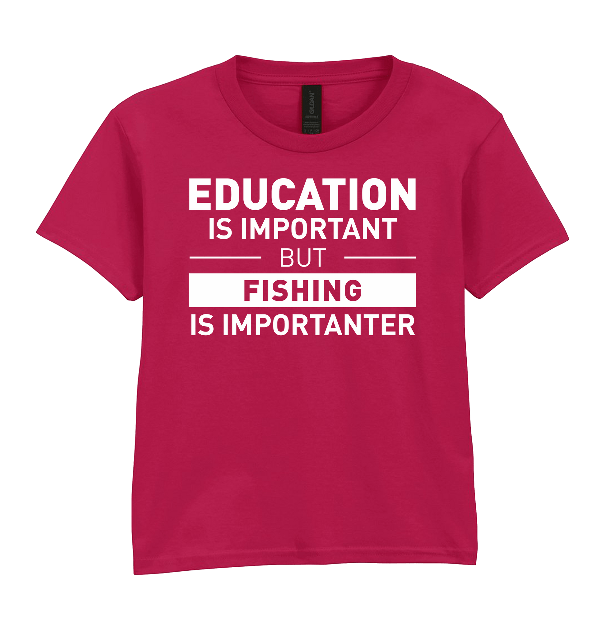 Cardinal Red Printed Kids T-Shirt Front