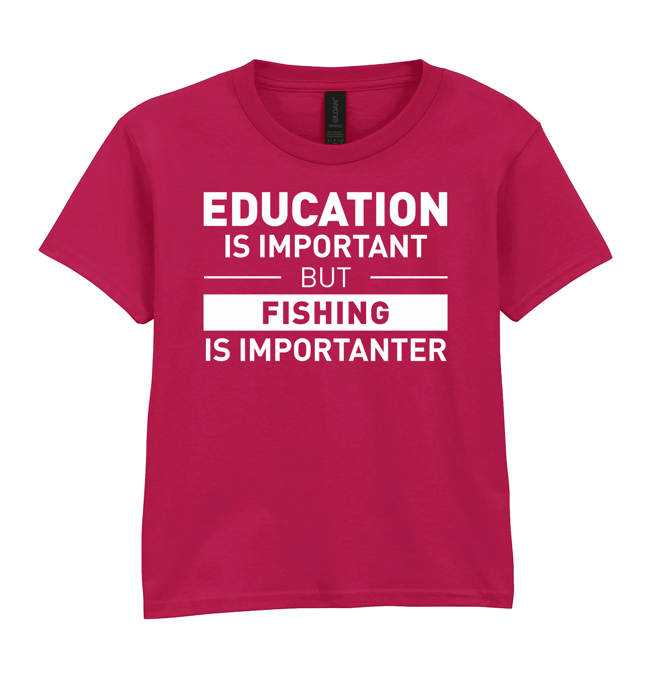 Cardinal Red Printed Kids T-Shirt Front