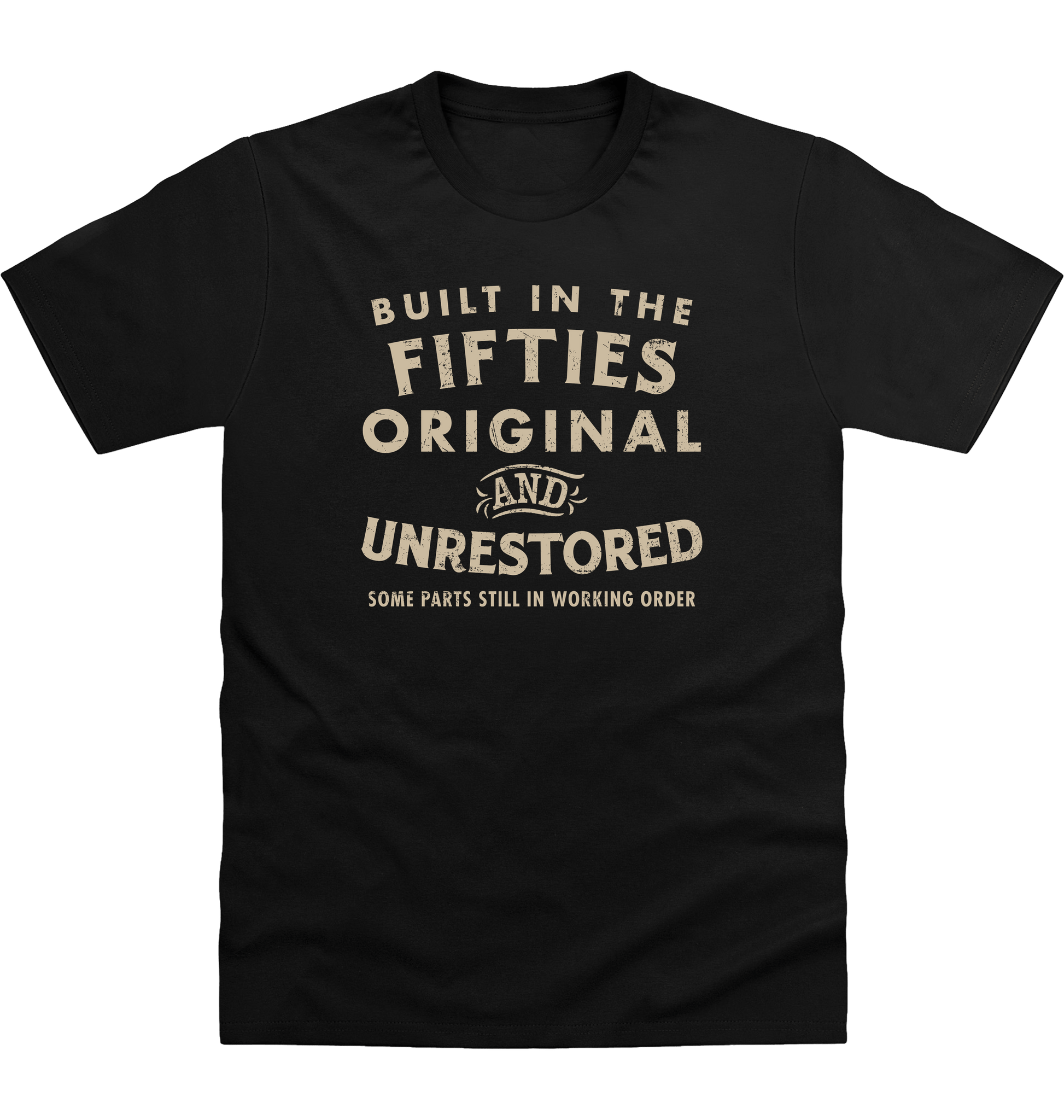 Deep Black Printed T-shirt Front