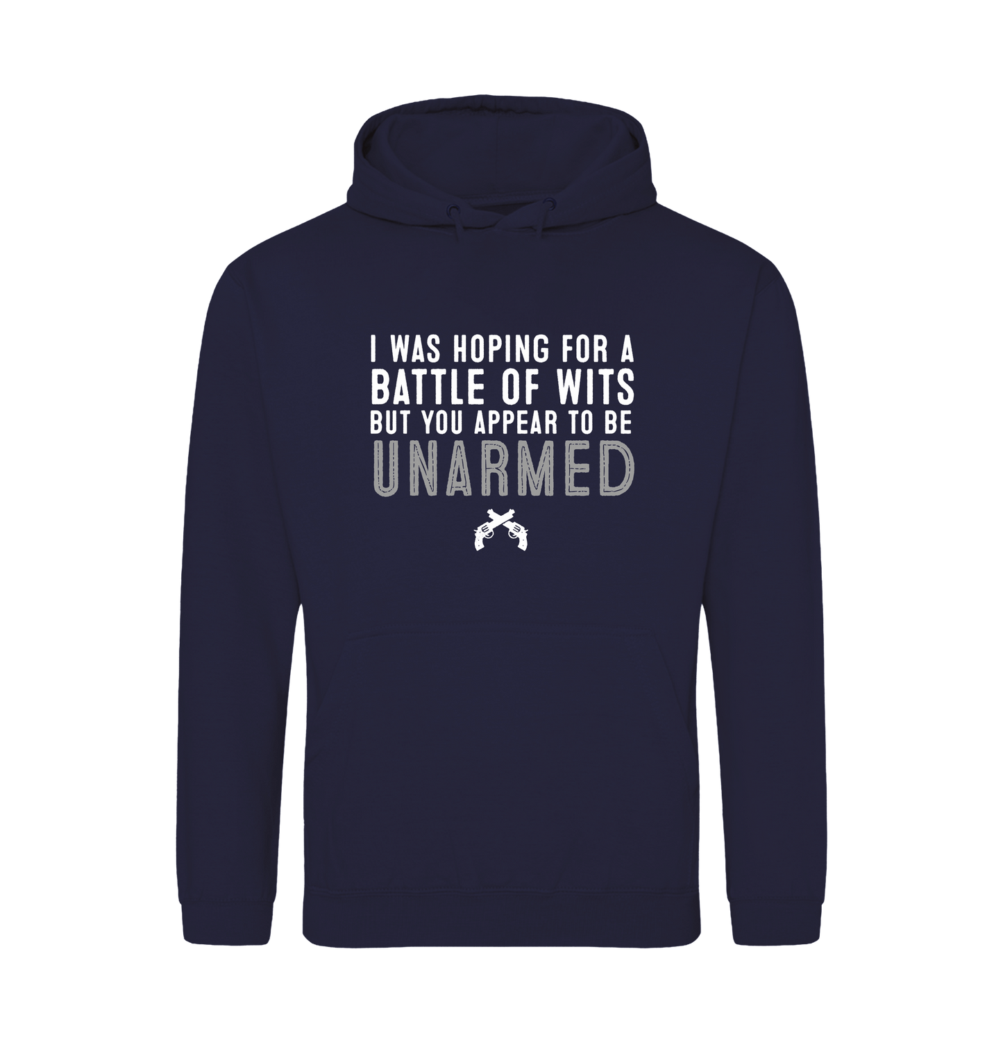 Oxford Navy Printed Hoody Front