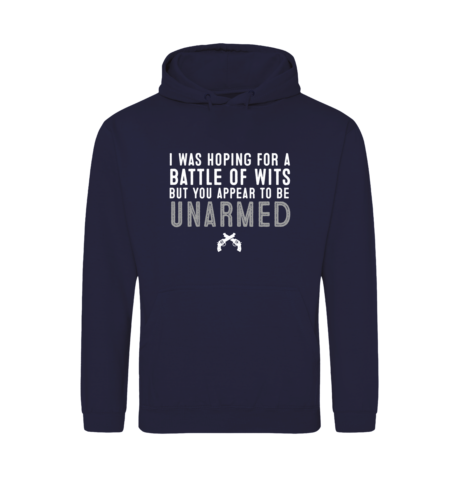 Oxford Navy Printed Hoody Front