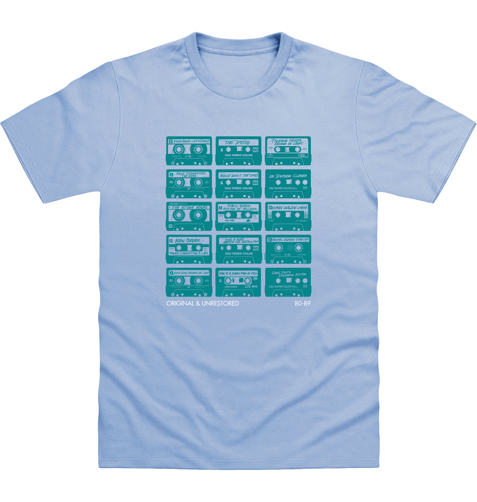 Sky Blue Printed T-shirt Front