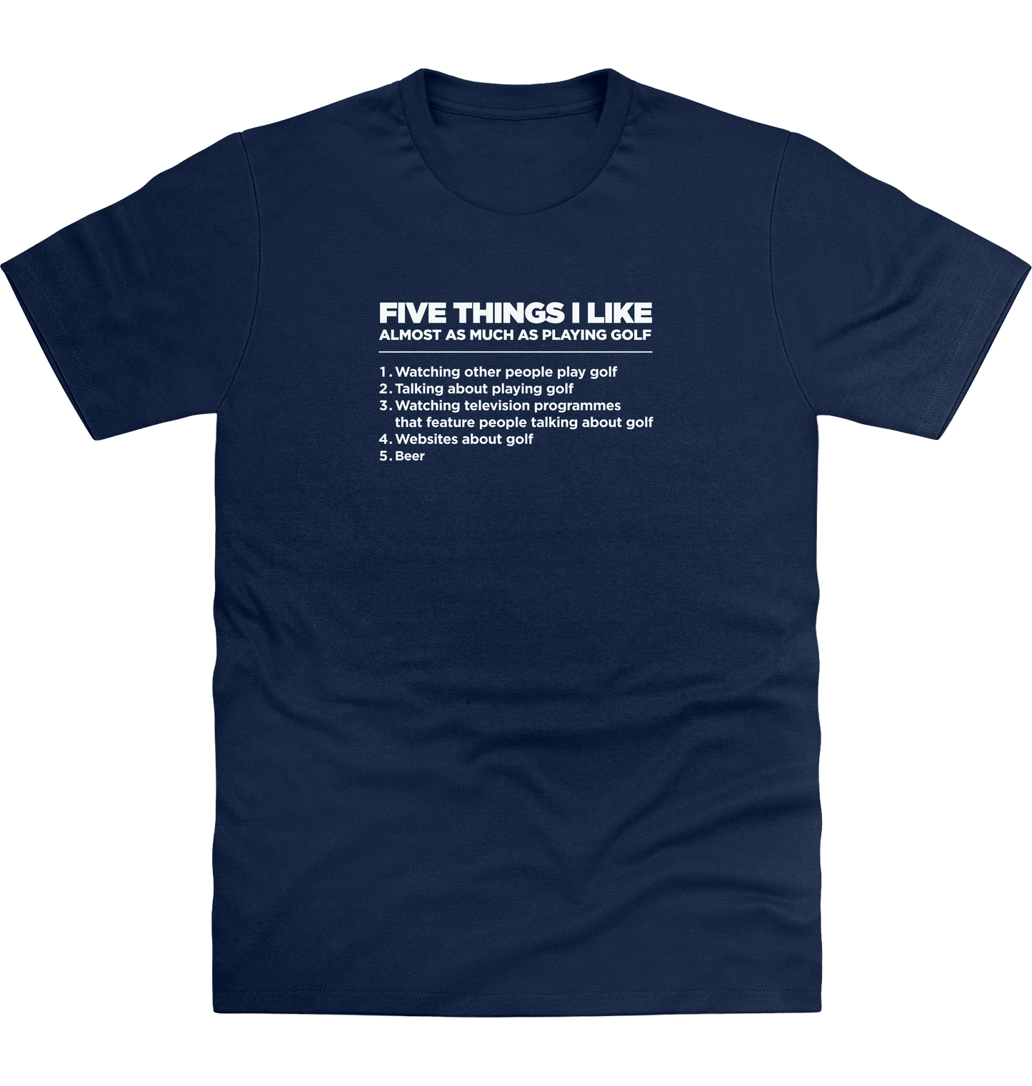 New French Navy Printed T-shirt Front