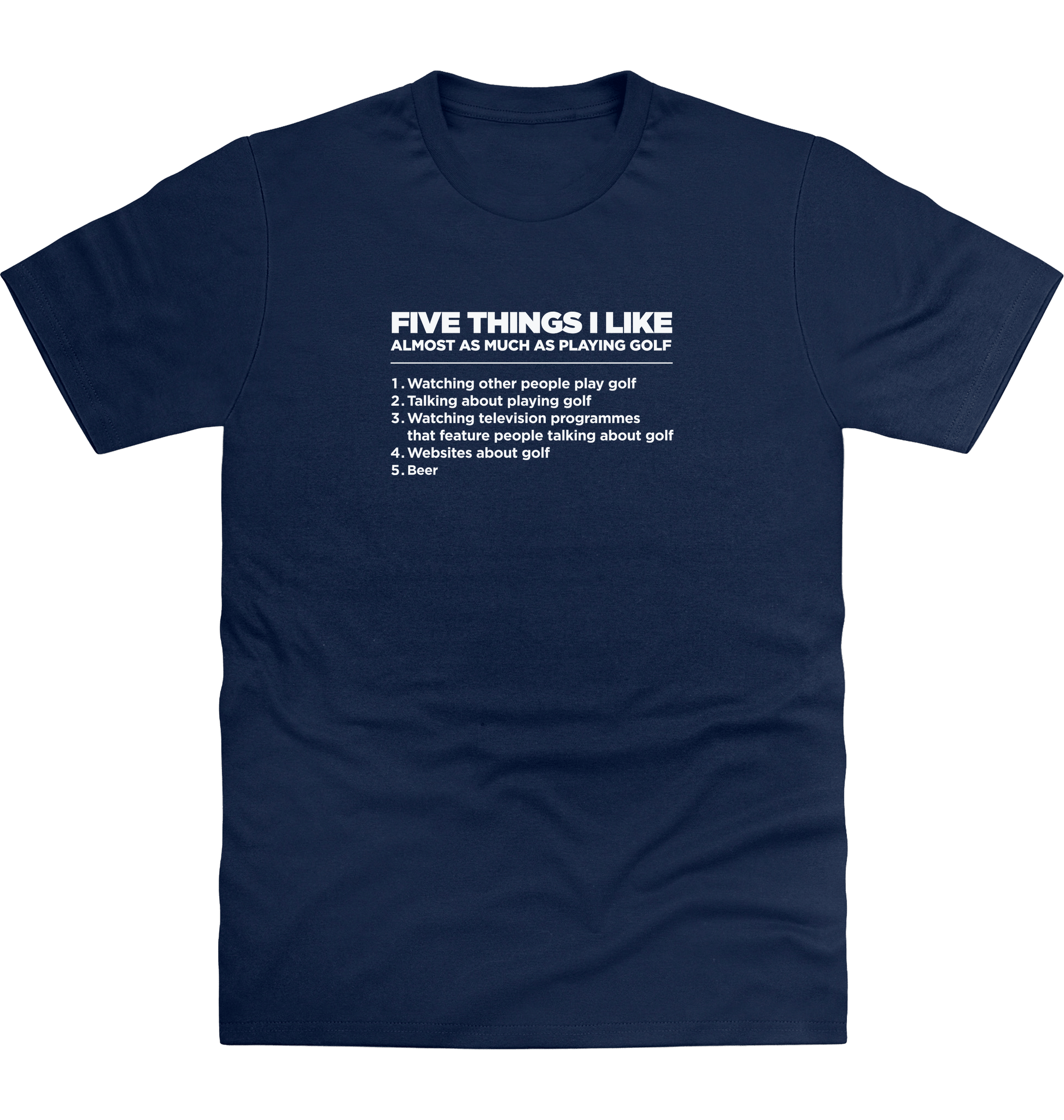 New French Navy Printed T-shirt Front