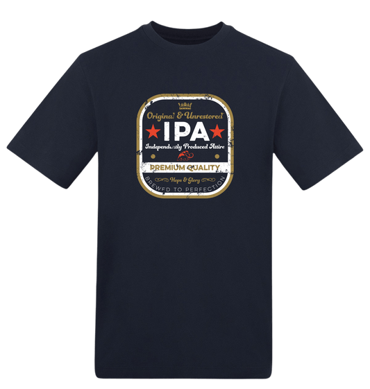 New French Navy Printed T-shirt Front