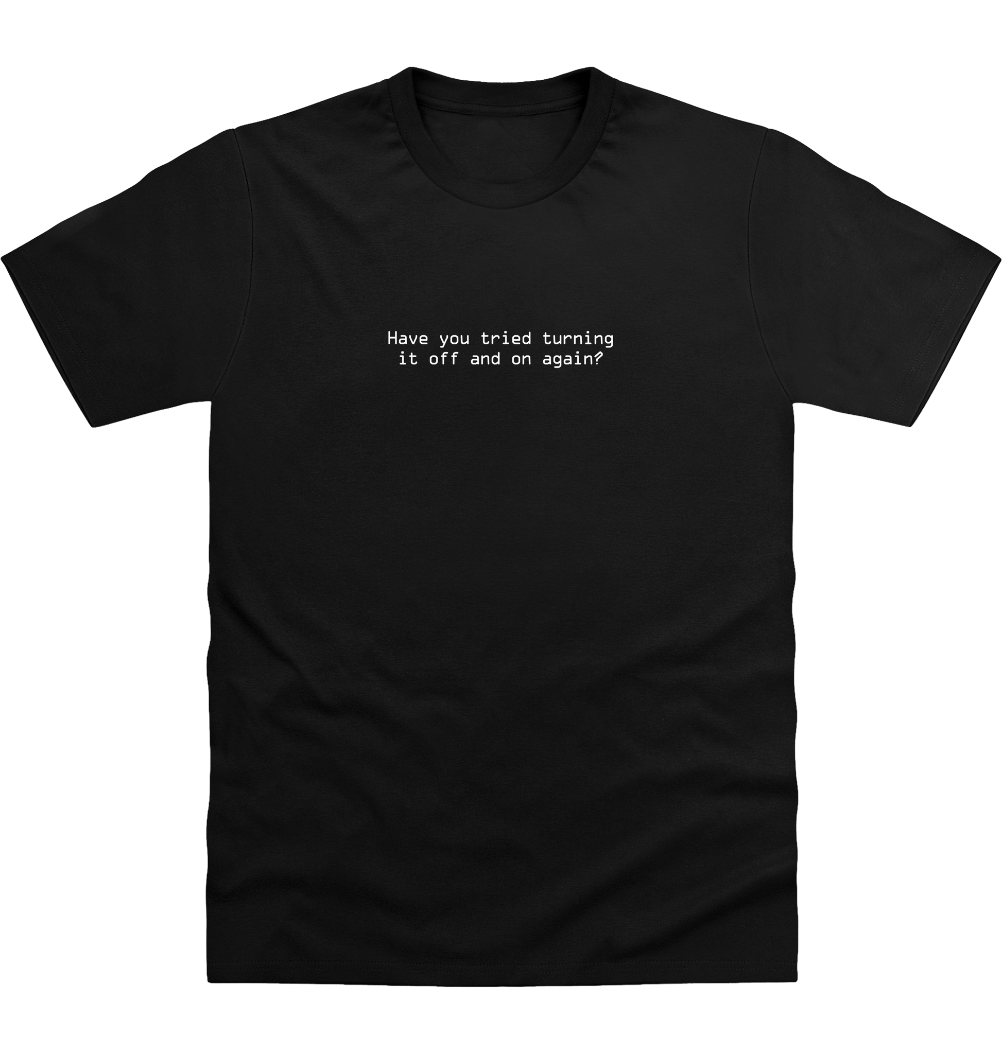 Deep Black Printed T-shirt Front