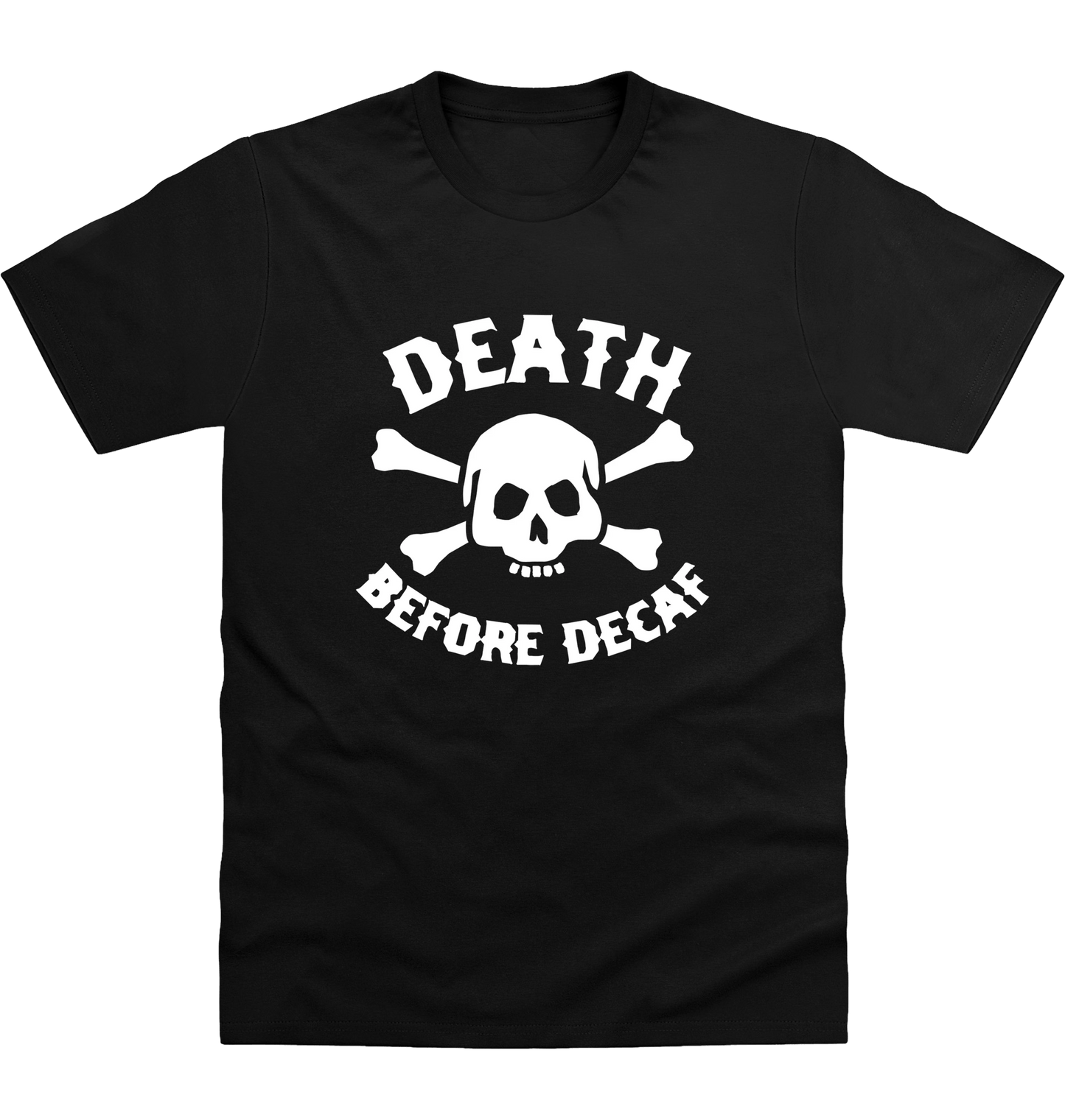 Deep Black Printed T-shirt Front