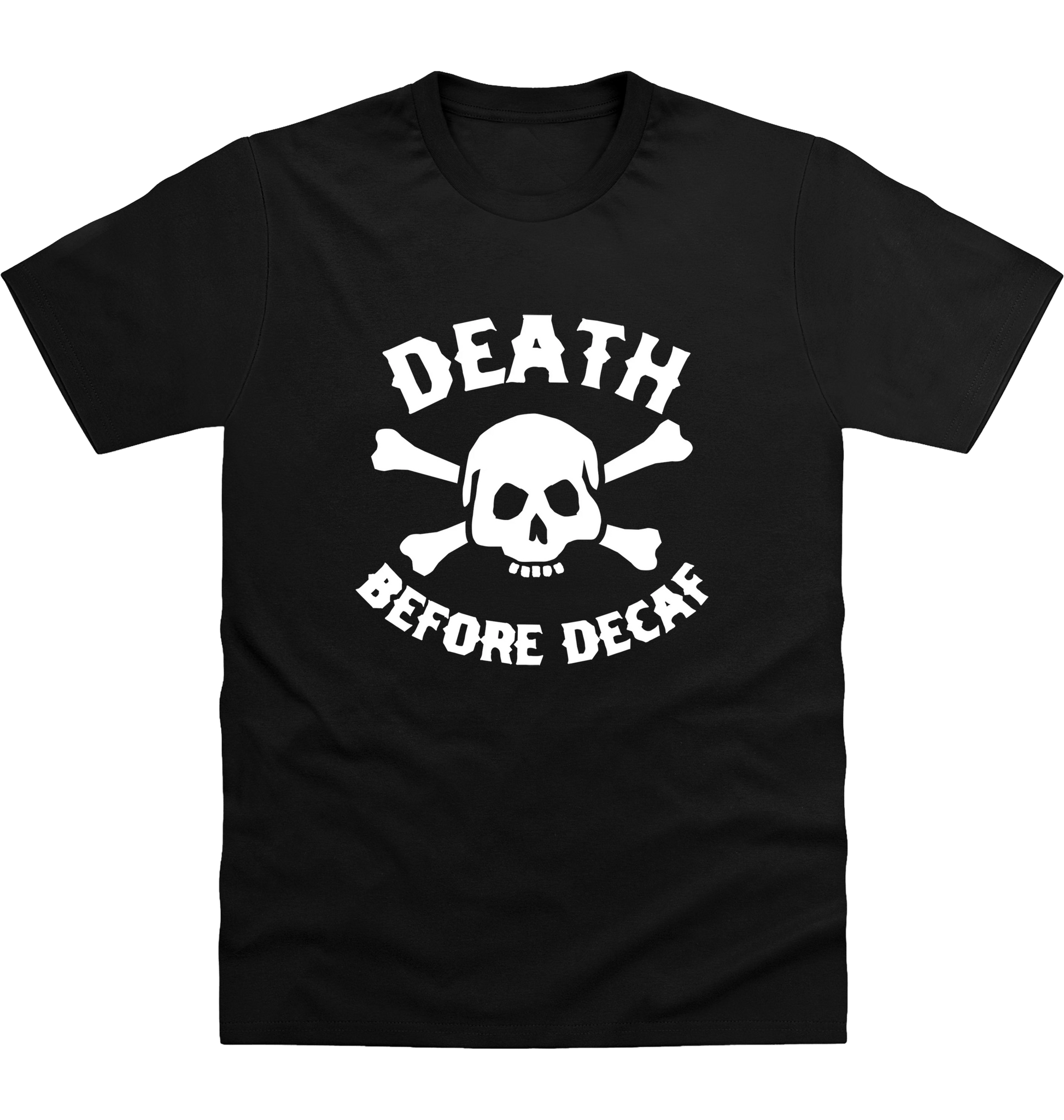 Deep Black Printed T-shirt Front