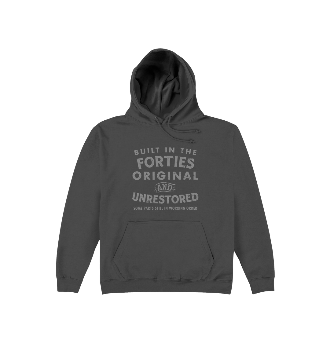 Storm Grey Printed Hoody Front