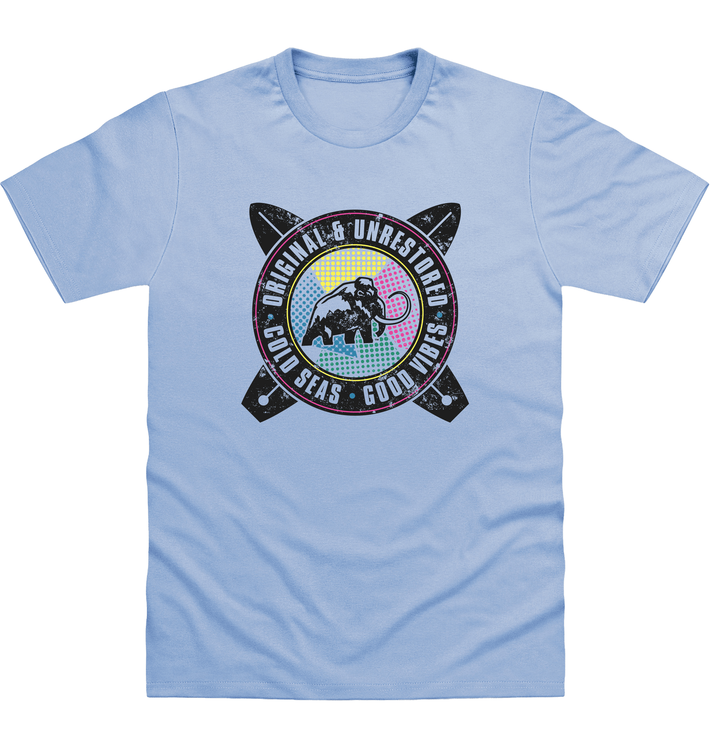 Sky Blue Printed T-shirt Front