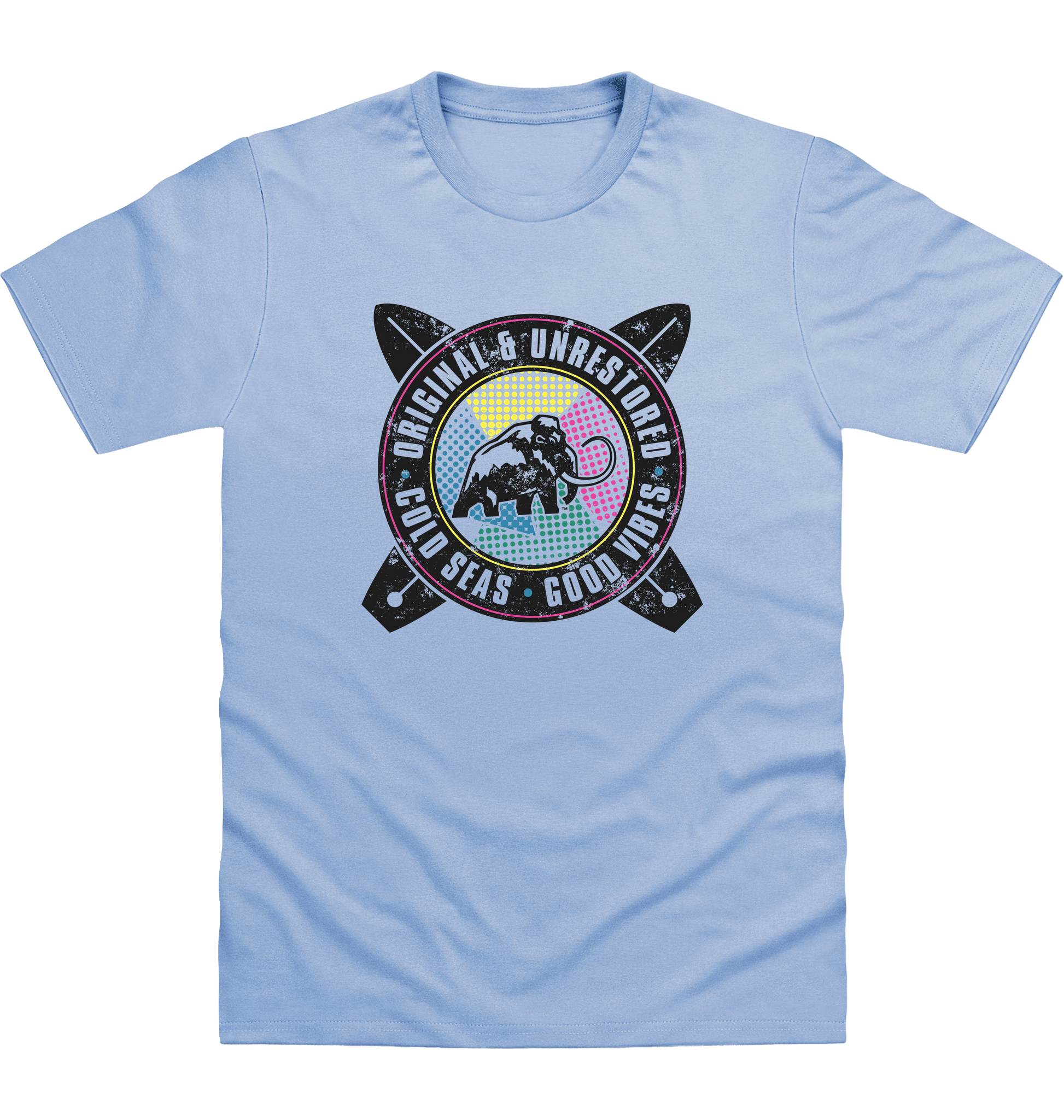 Sky Blue Printed T-shirt Front