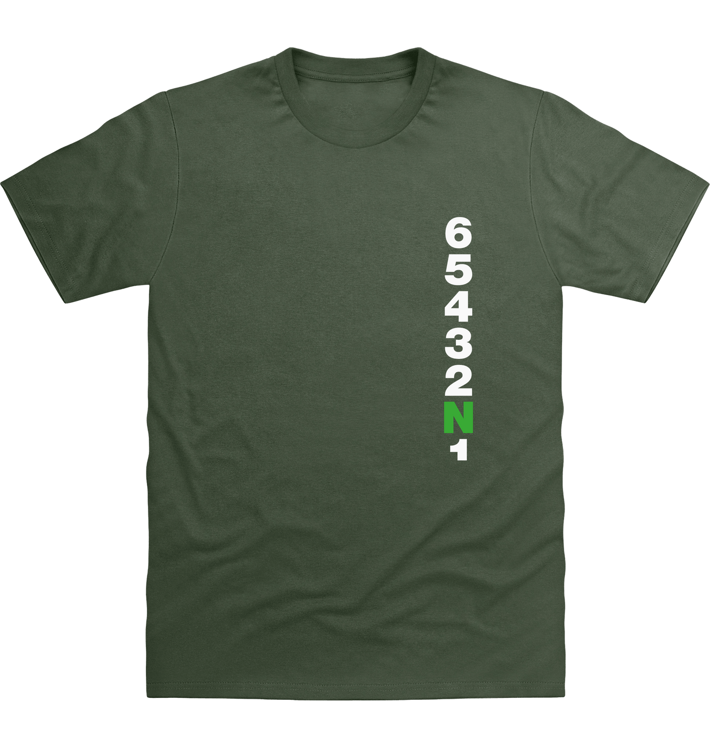 Earthy Green Printed T-shirt Front