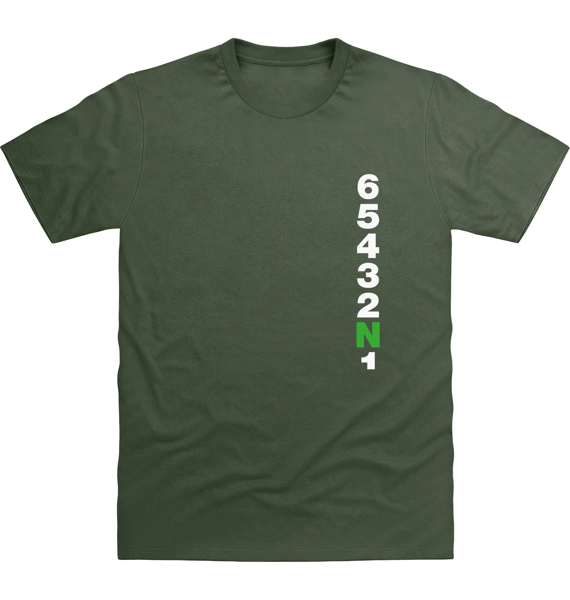 Earthy Green Printed T-shirt Front