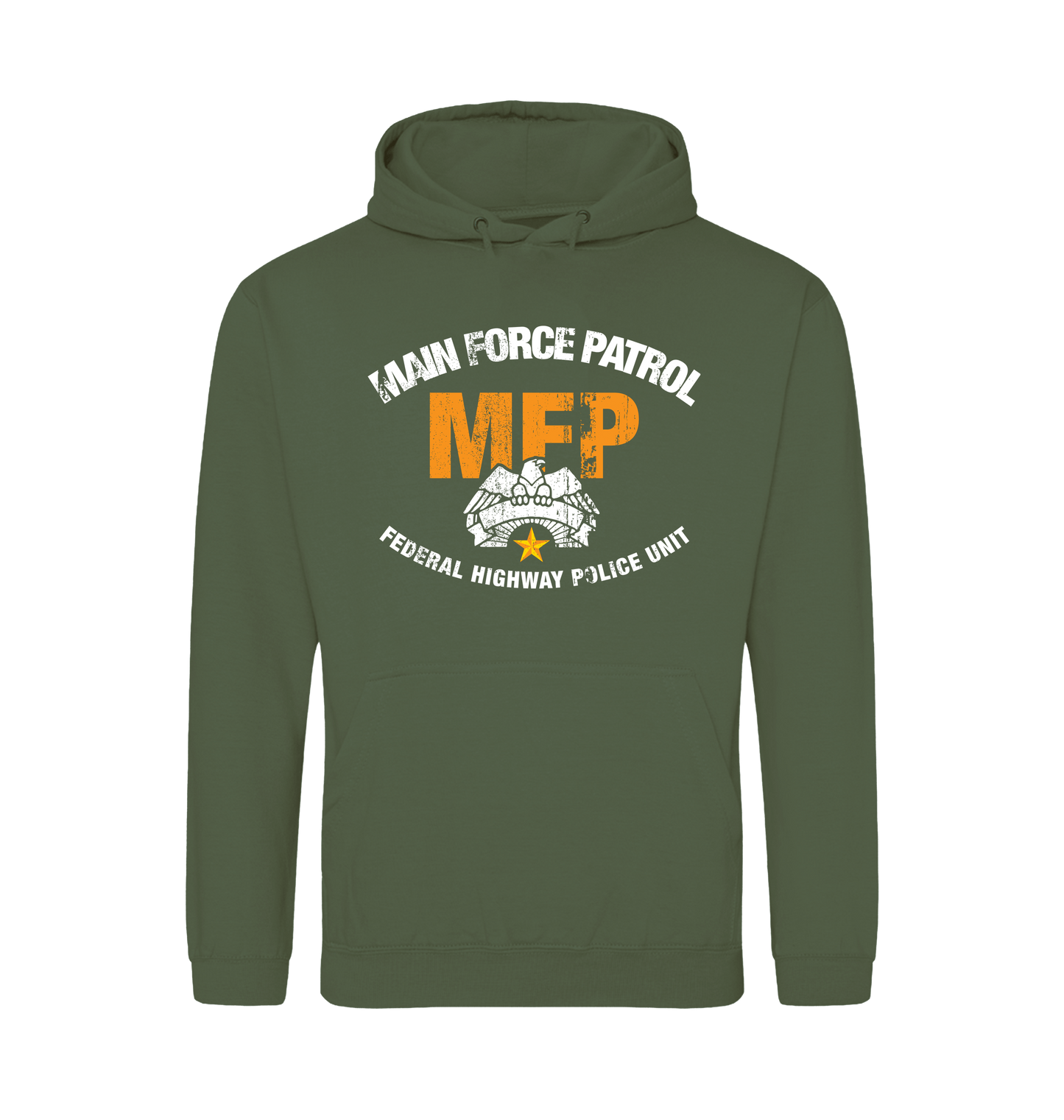 Earthy Green Printed Hoody Front