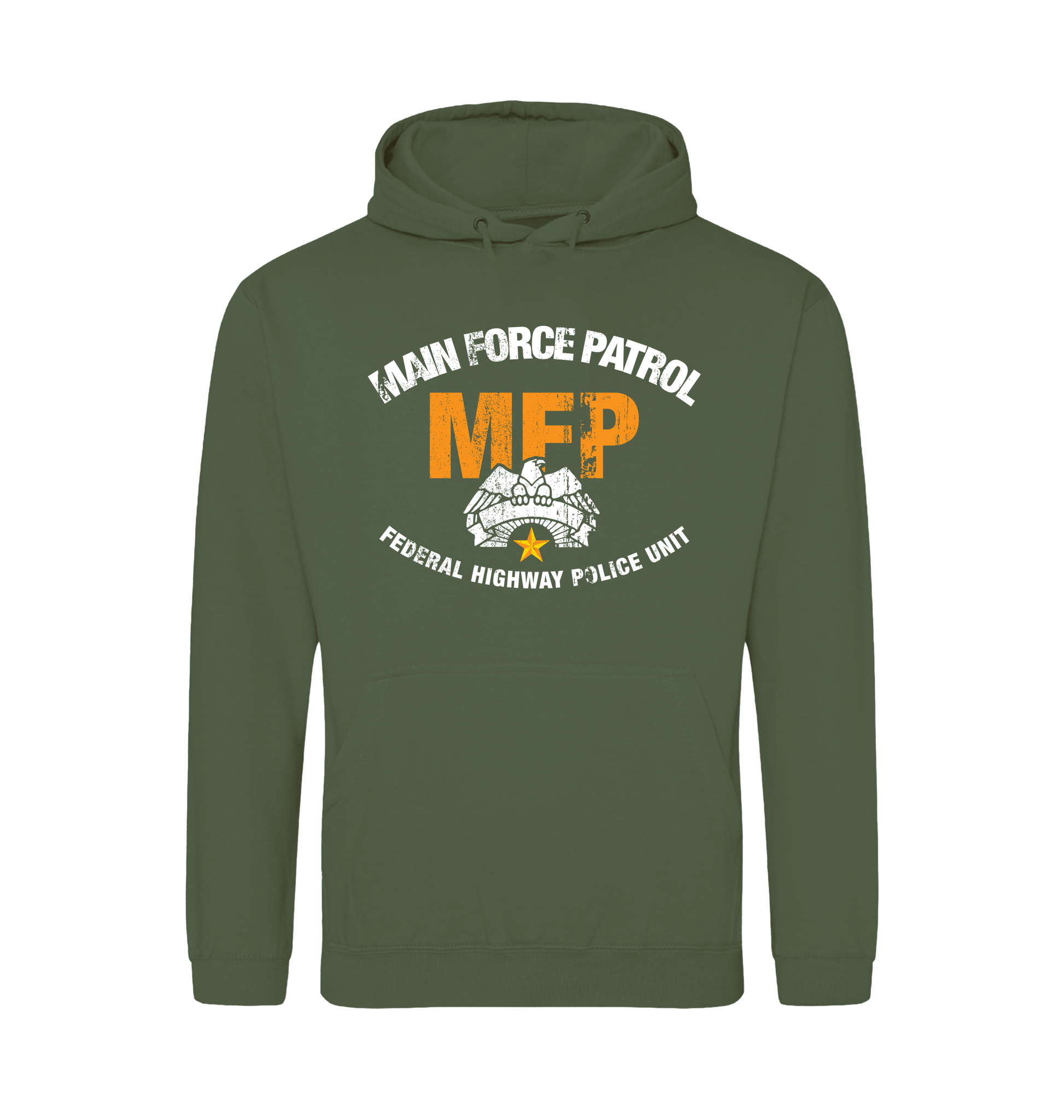 Earthy Green Printed Hoody Front