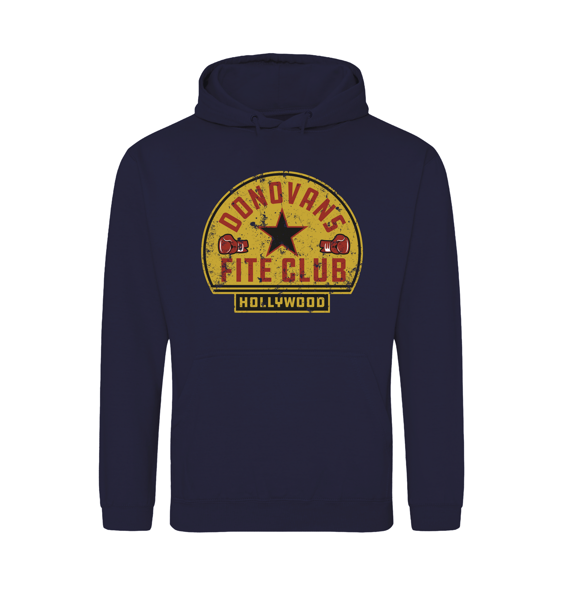 Oxford Navy Printed Hoody Front