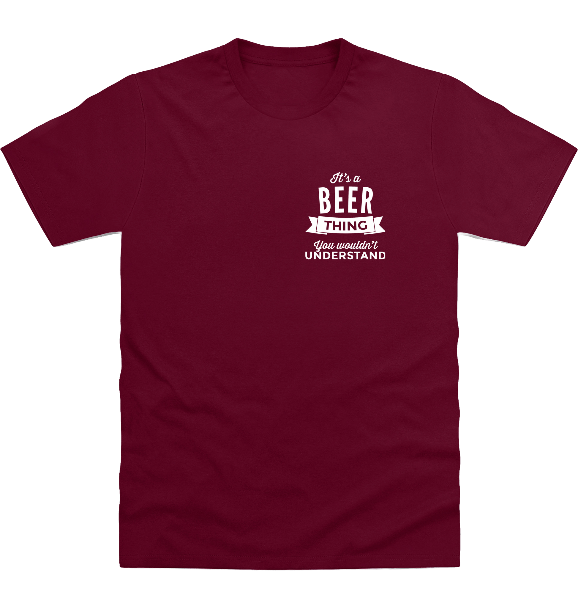 Burgundy Printed T-shirt Front