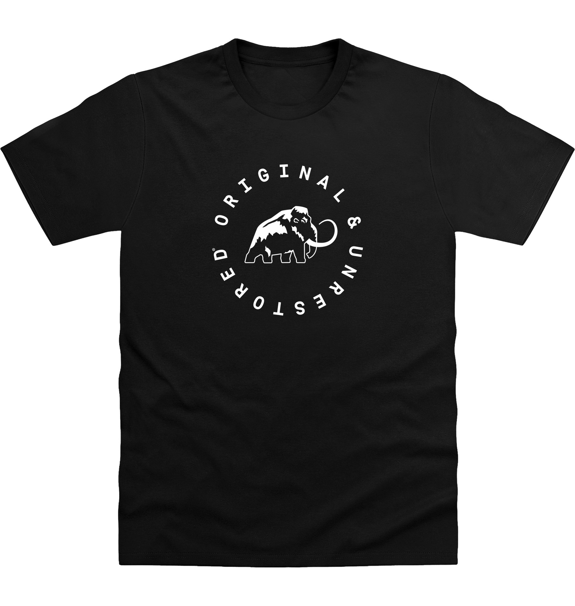 Deep Black Printed T-shirt Front