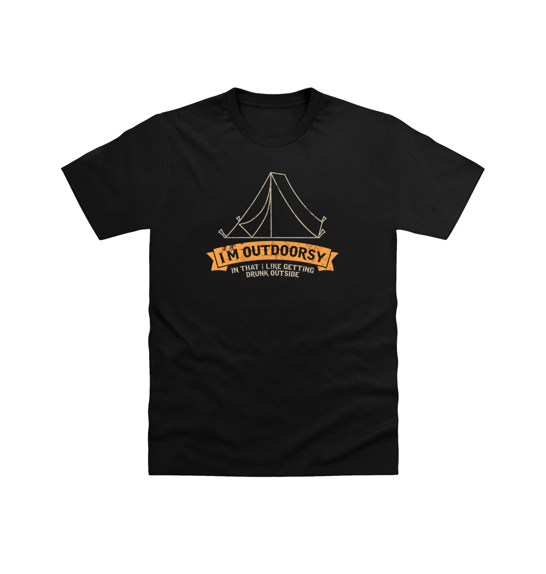 Black Printed T-shirt Front