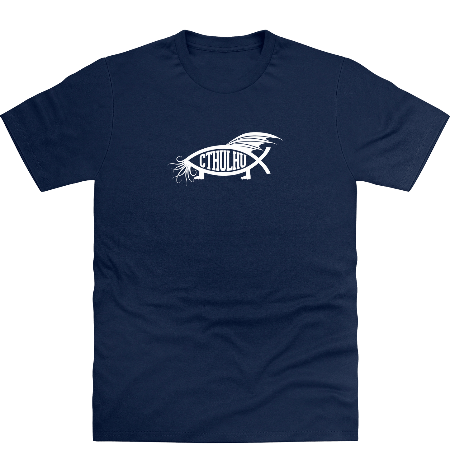 New French Navy Printed T-shirt Front