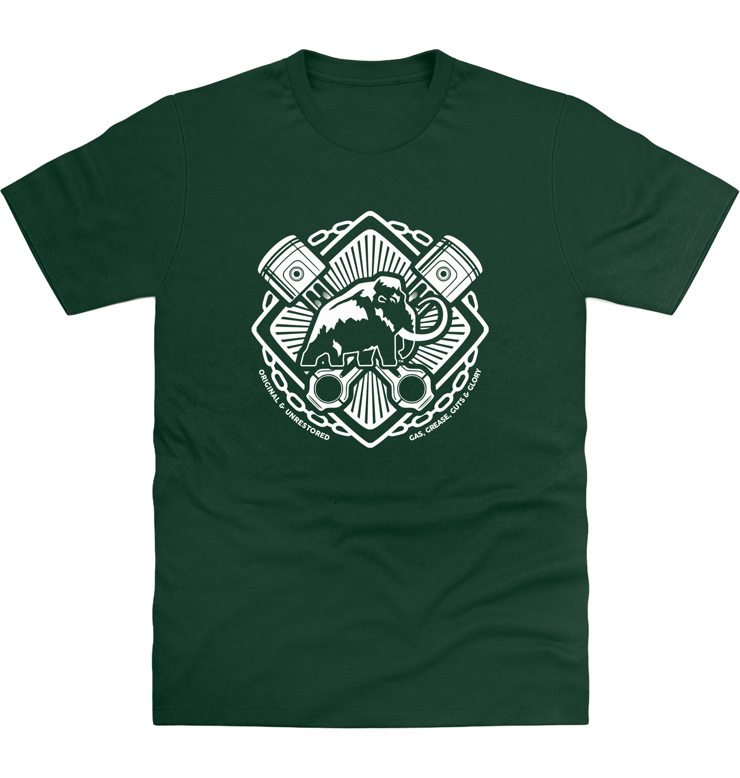 Bottle Green Printed T-shirt Front