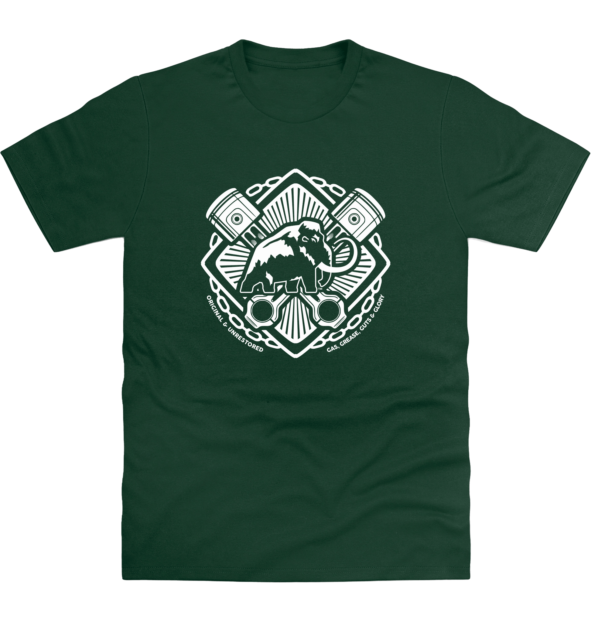 Bottle Green Printed T-shirt Front