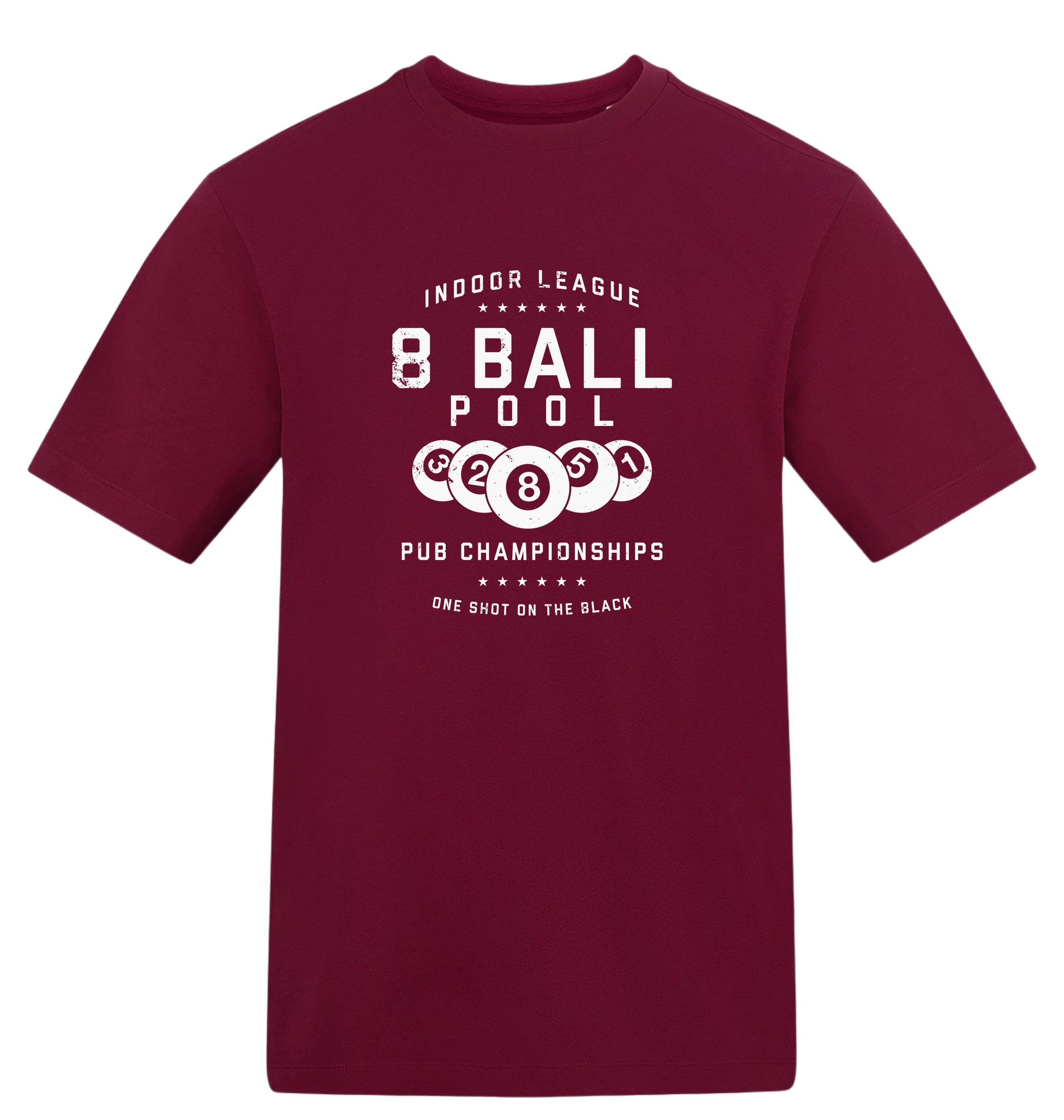 Burgundy Printed T-shirt Front
