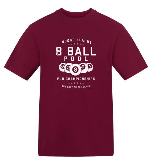 Burgundy Printed T-shirt Front