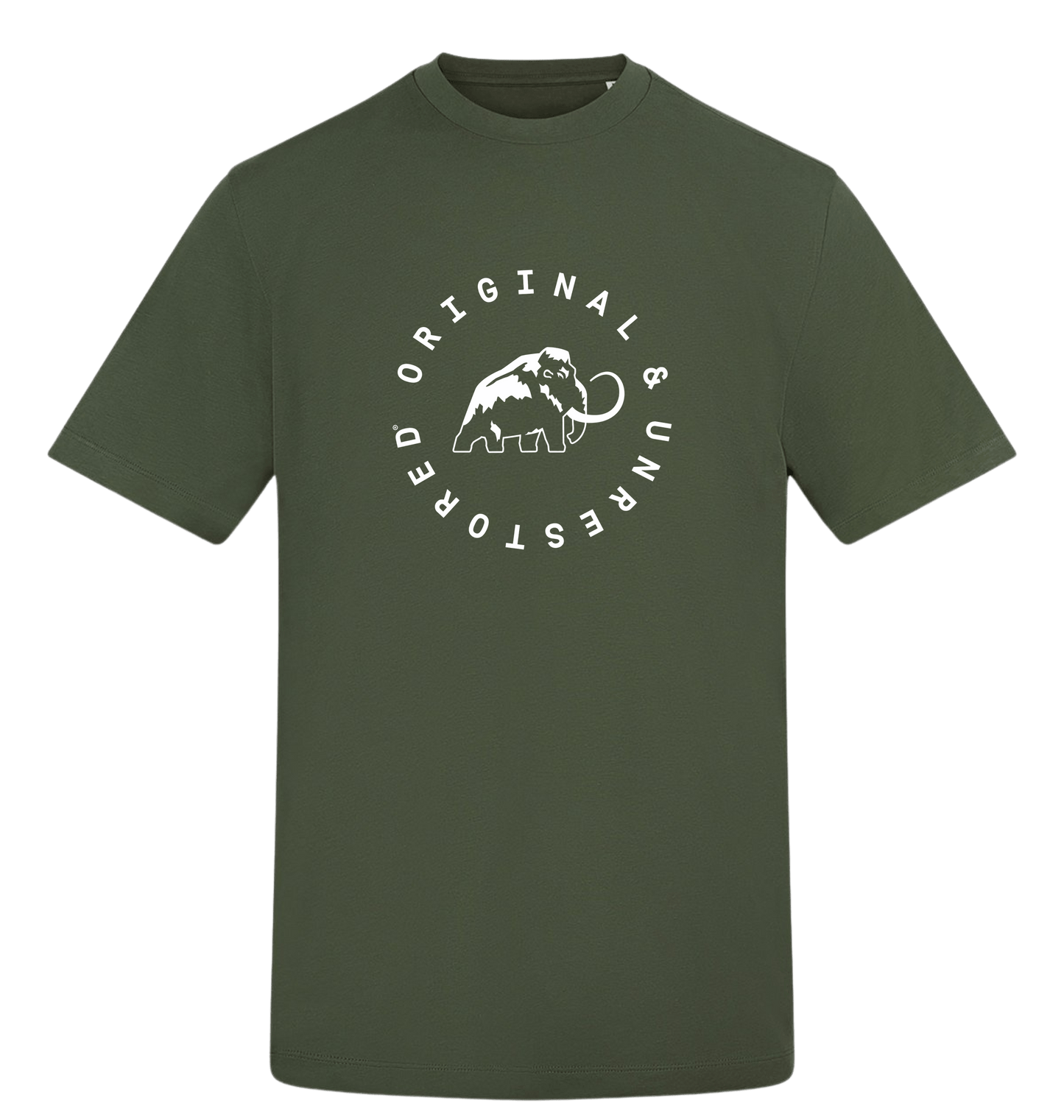 Earthy Green Printed T-shirt Front