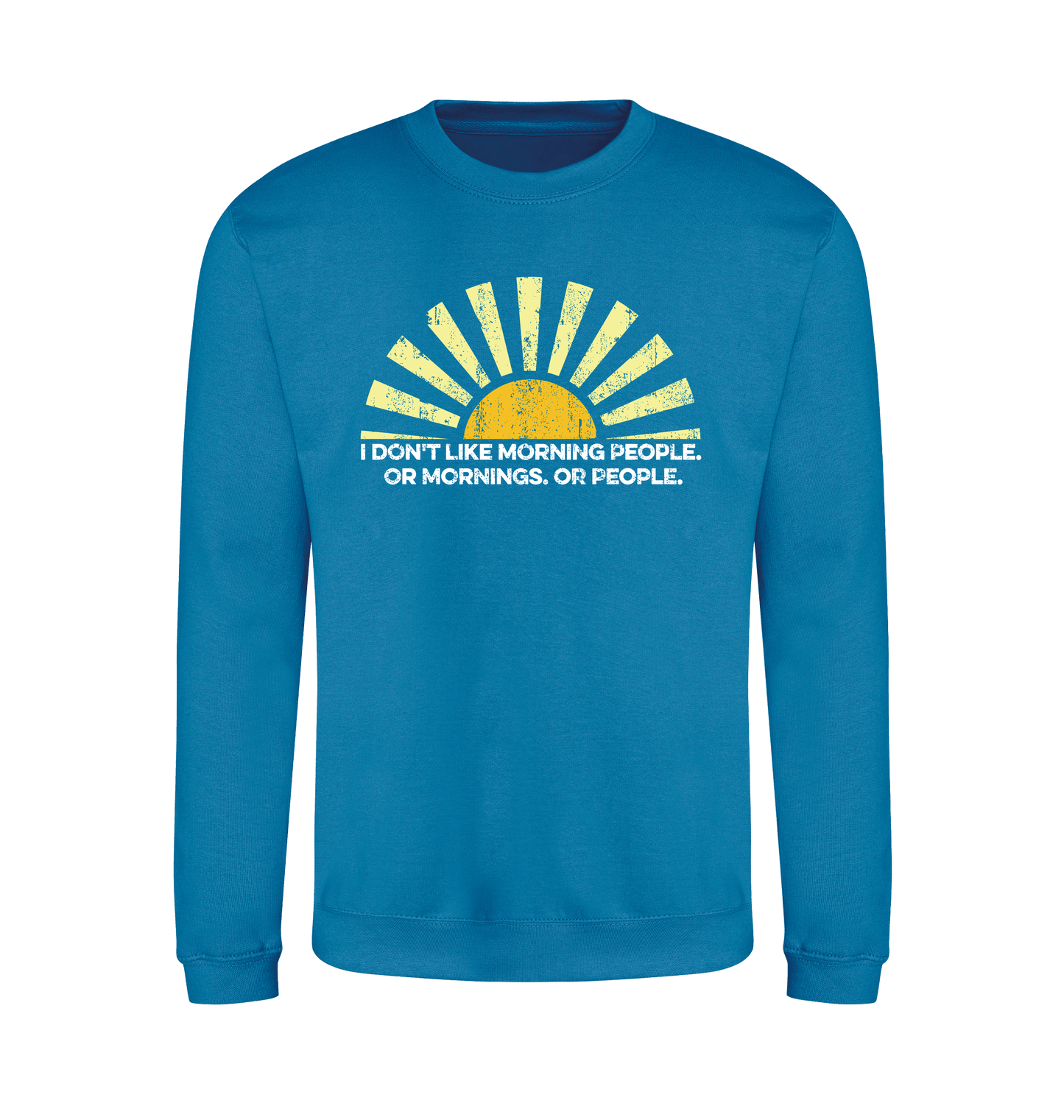 Sapphire Blue Printed Sweater Front