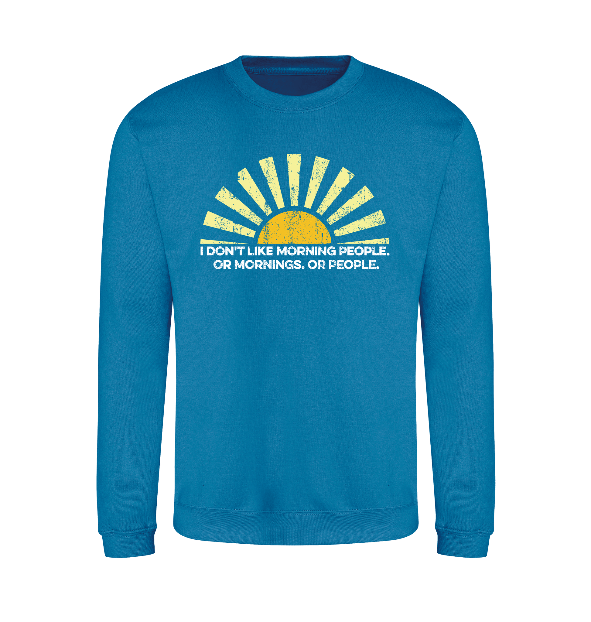 Sapphire Blue Printed Sweater Front
